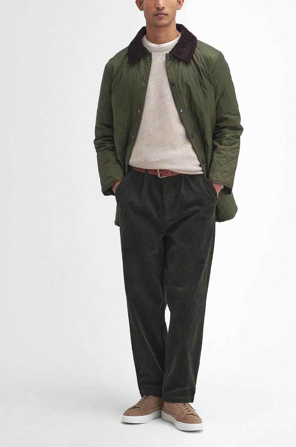 BARBOUR Heritage Liddesdale quilted canvas short jacket Men GREEN 2