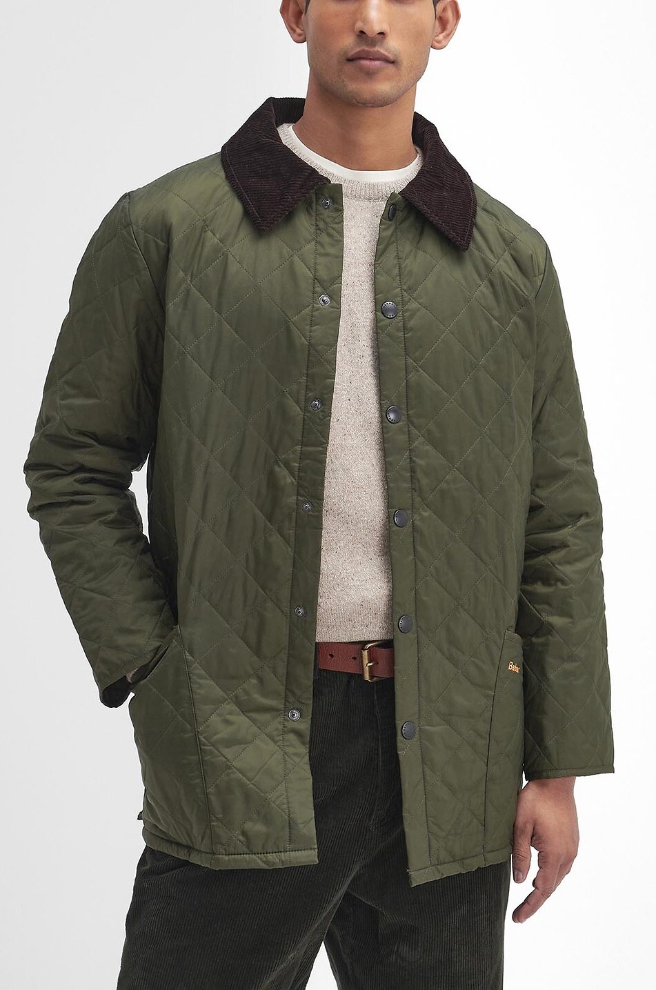 BARBOUR Heritage Liddesdale quilted canvas short jacket Men GREEN 6