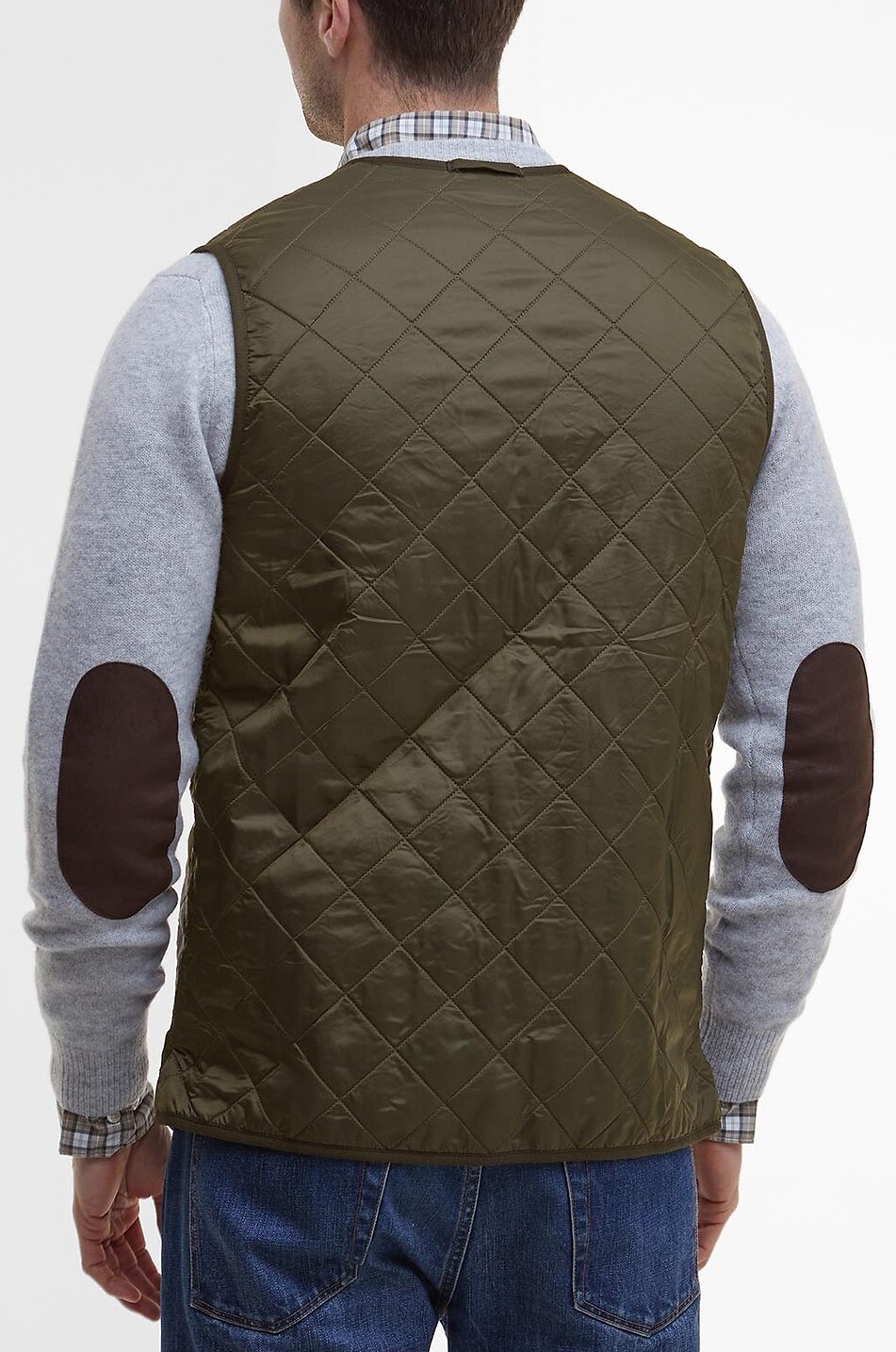 BARBOUR Gilet matelassé en toile à col V Polarquilt Homme VERT 3