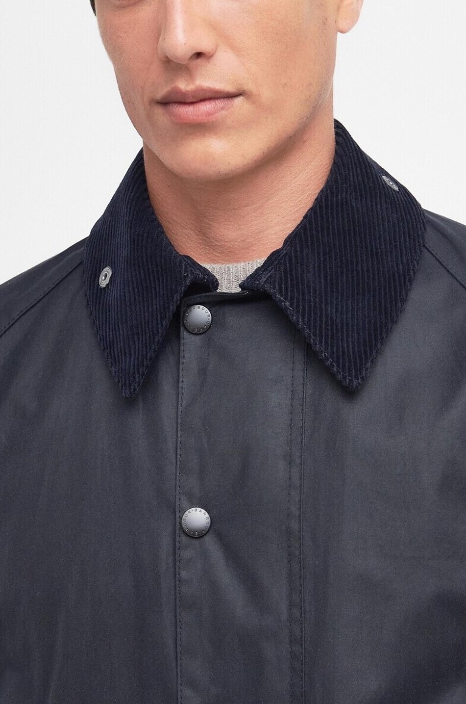 BARBOUR Beaufort waxed cotton parka with shirt collar Men DARK BLUE 4