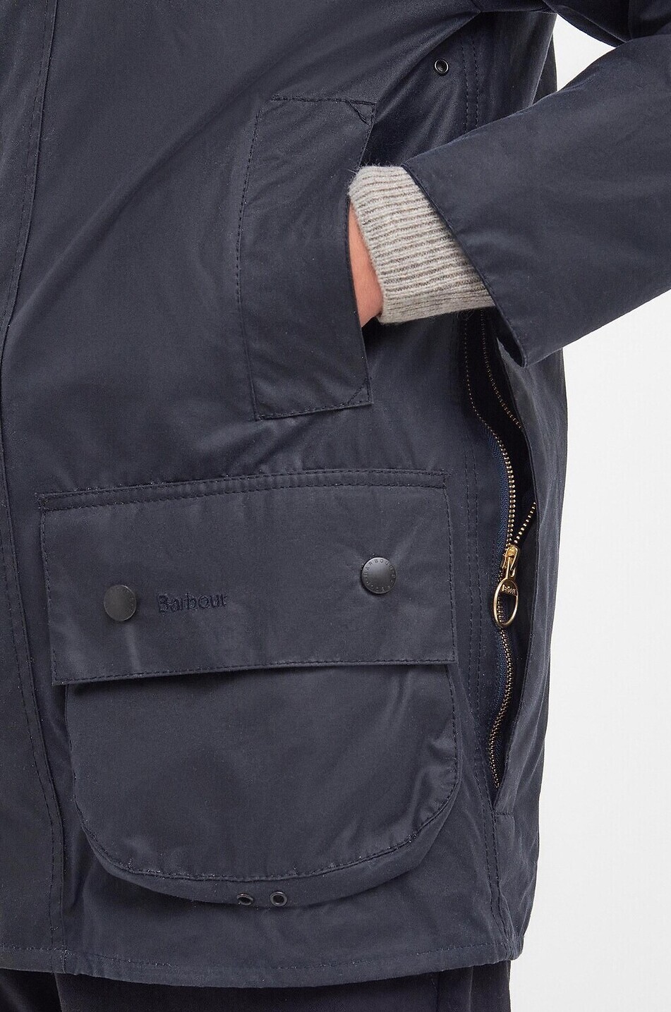 BARBOUR Beaufort waxed cotton parka with shirt collar Men DARK BLUE 5