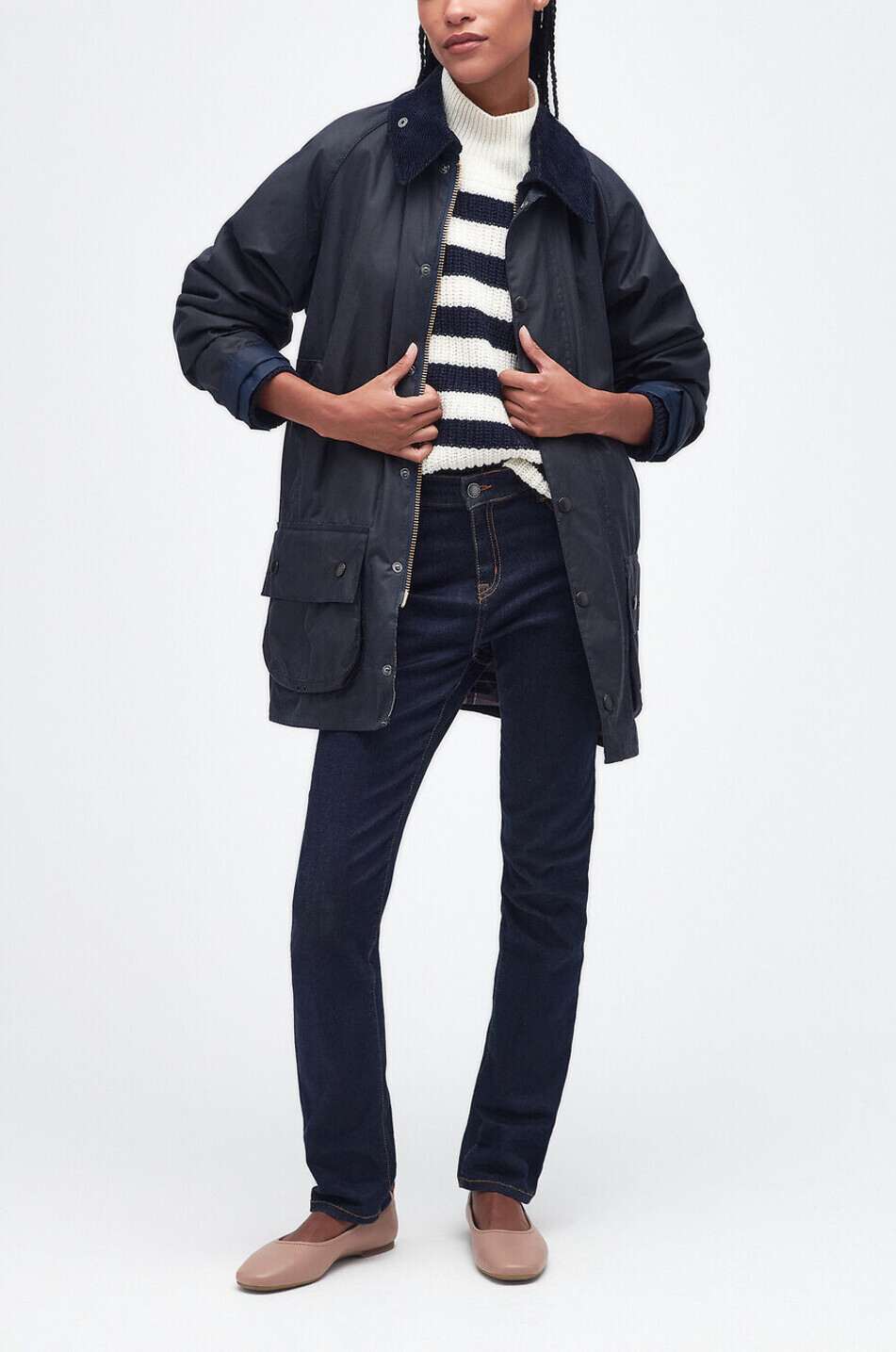 BARBOUR Beaufort waxed cotton parka with shirt collar Men DARK BLUE 9