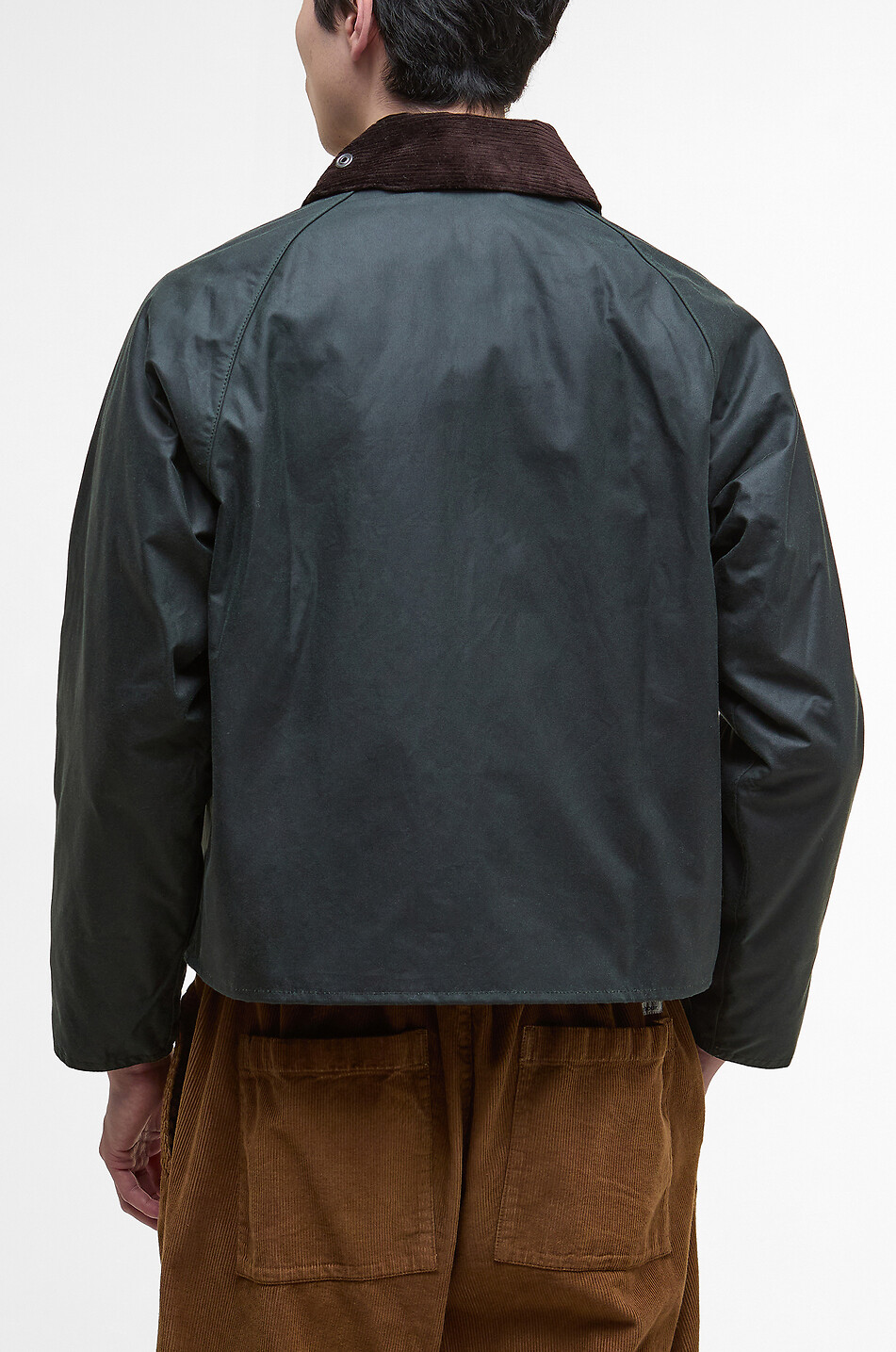 BARBOUR Waxed cotton waterproof jacket with Spey collar Men GREEN 3