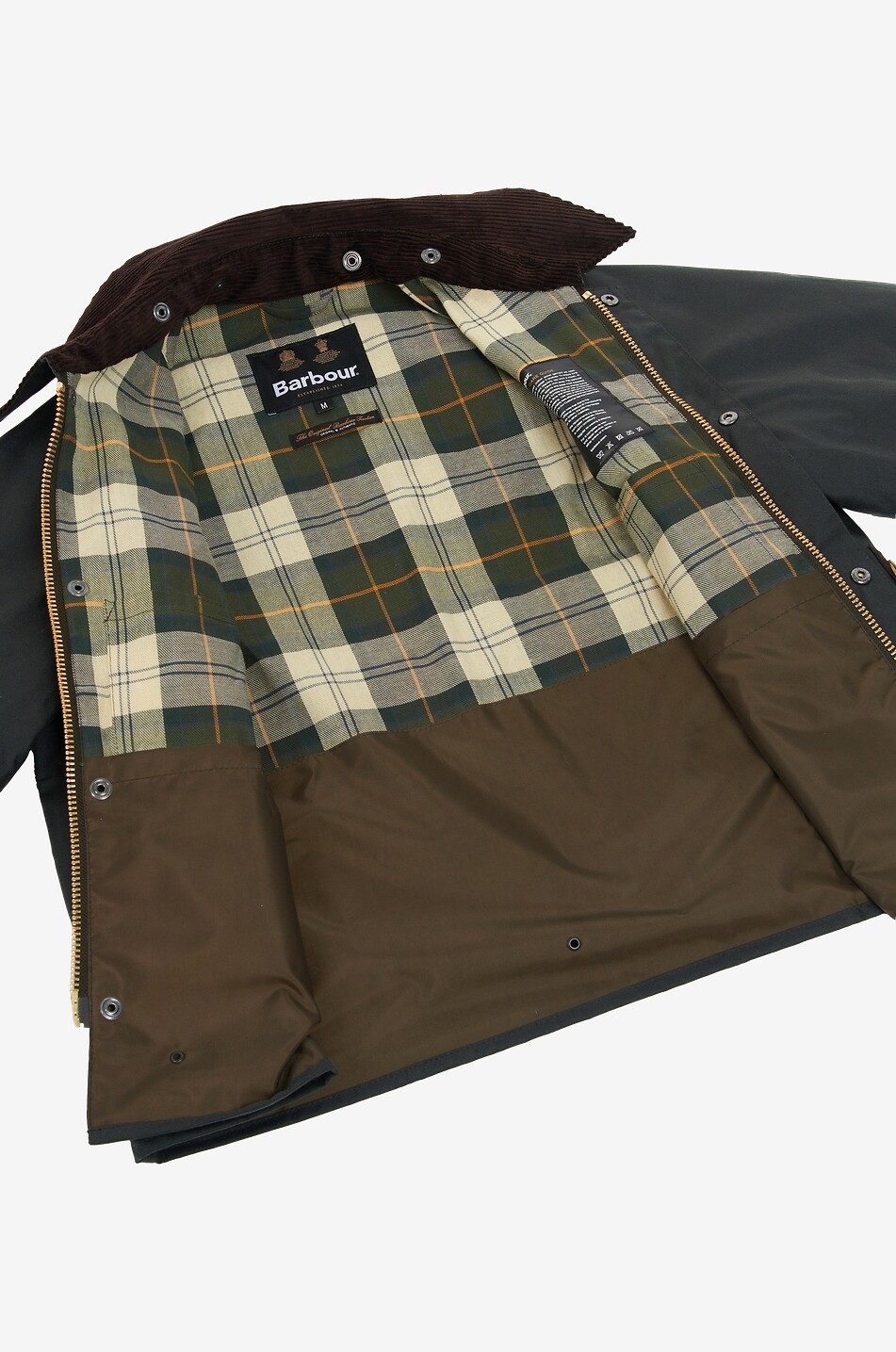 BARBOUR Waxed cotton waterproof jacket with Spey collar Men GREEN 6