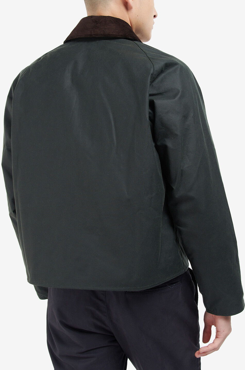 BARBOUR Waxed cotton waterproof jacket with Spey collar Men GREEN 8