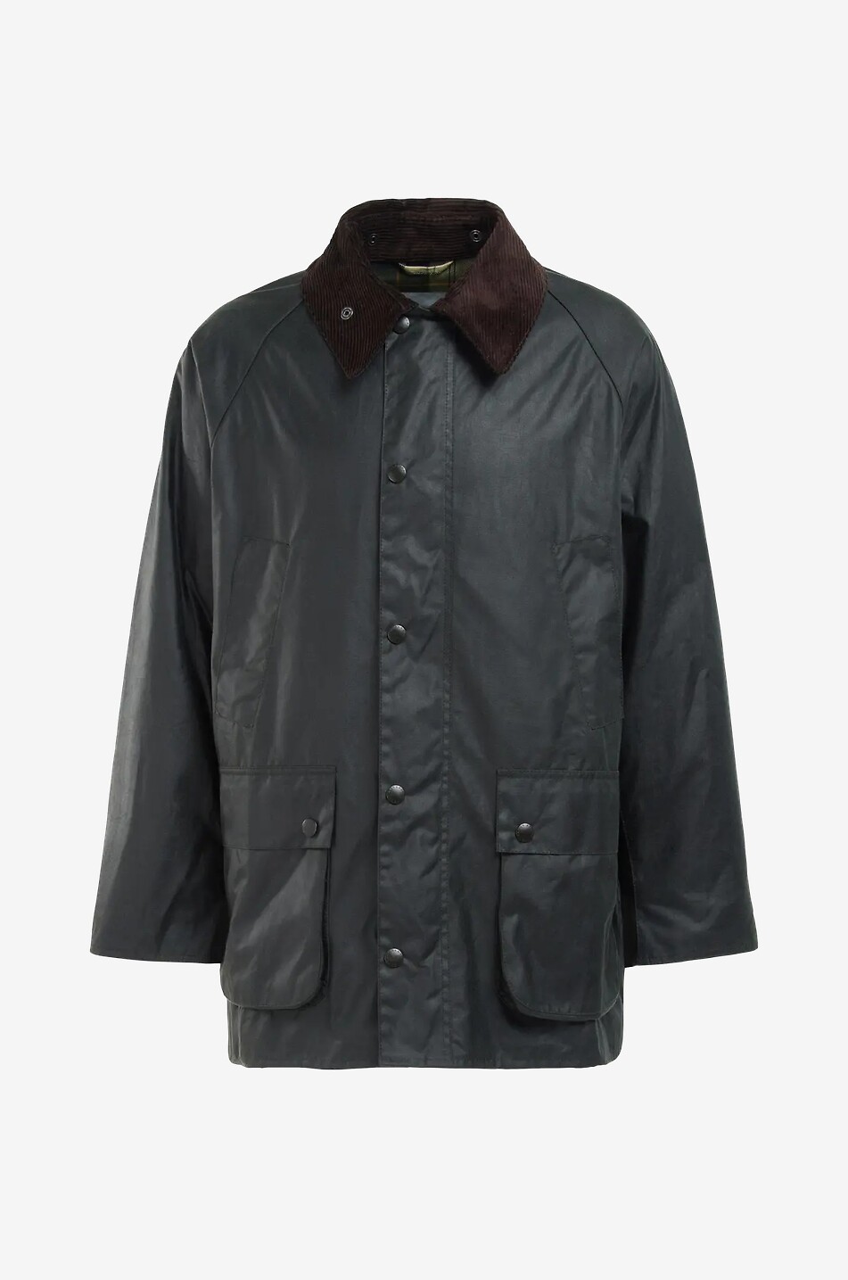 BARBOUR Gewachste Baumwoll-Parkajacke mit Hemdkragen Bedale Herren GRÜN 1