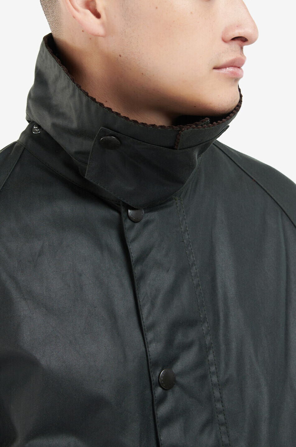 BARBOUR Gewachste Baumwoll-Parkajacke mit Hemdkragen Bedale Herren GRÜN 5