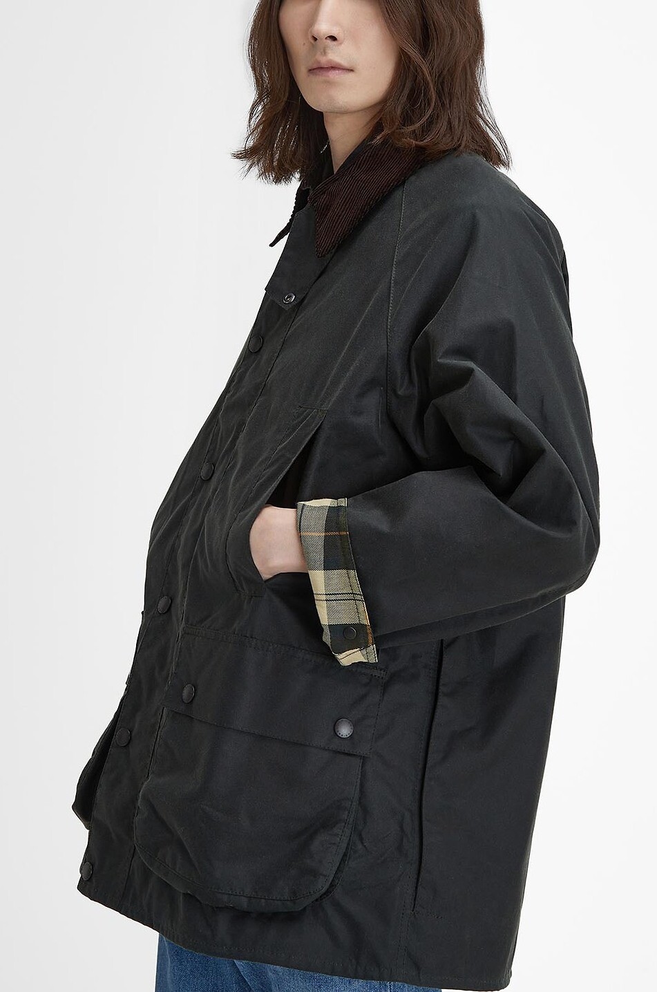 BARBOUR Beaufort waxed canvas waterproof shirt collar parka Men GREEN 4