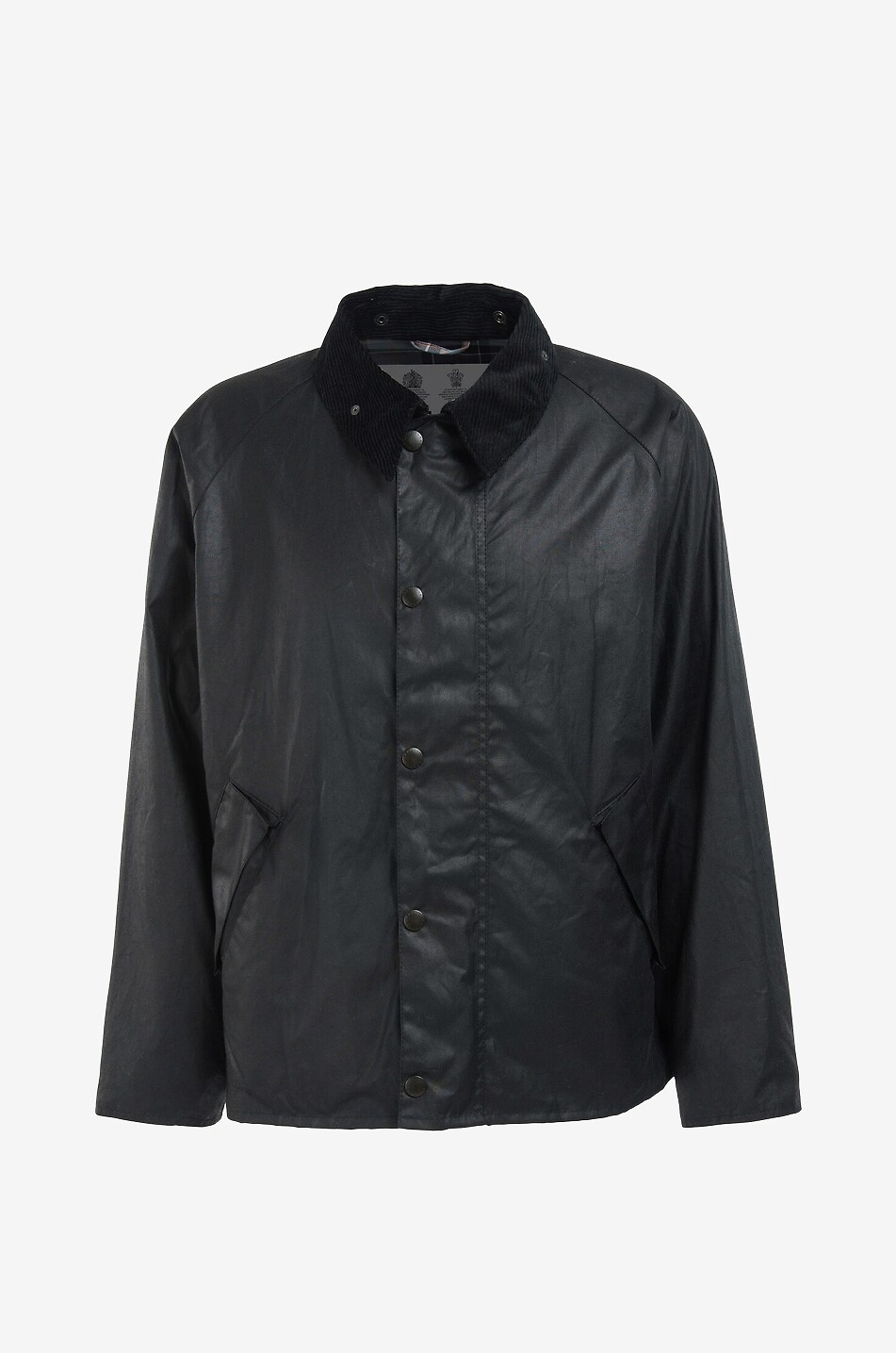 BARBOUR Kurze Wachsjacke mit Hemdkragen Herren SCHWARZ 1