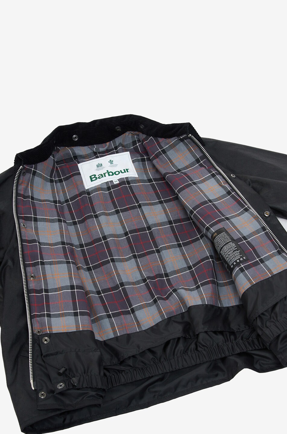 BARBOUR Kurze Wachsjacke mit Hemdkragen Herren SCHWARZ 6