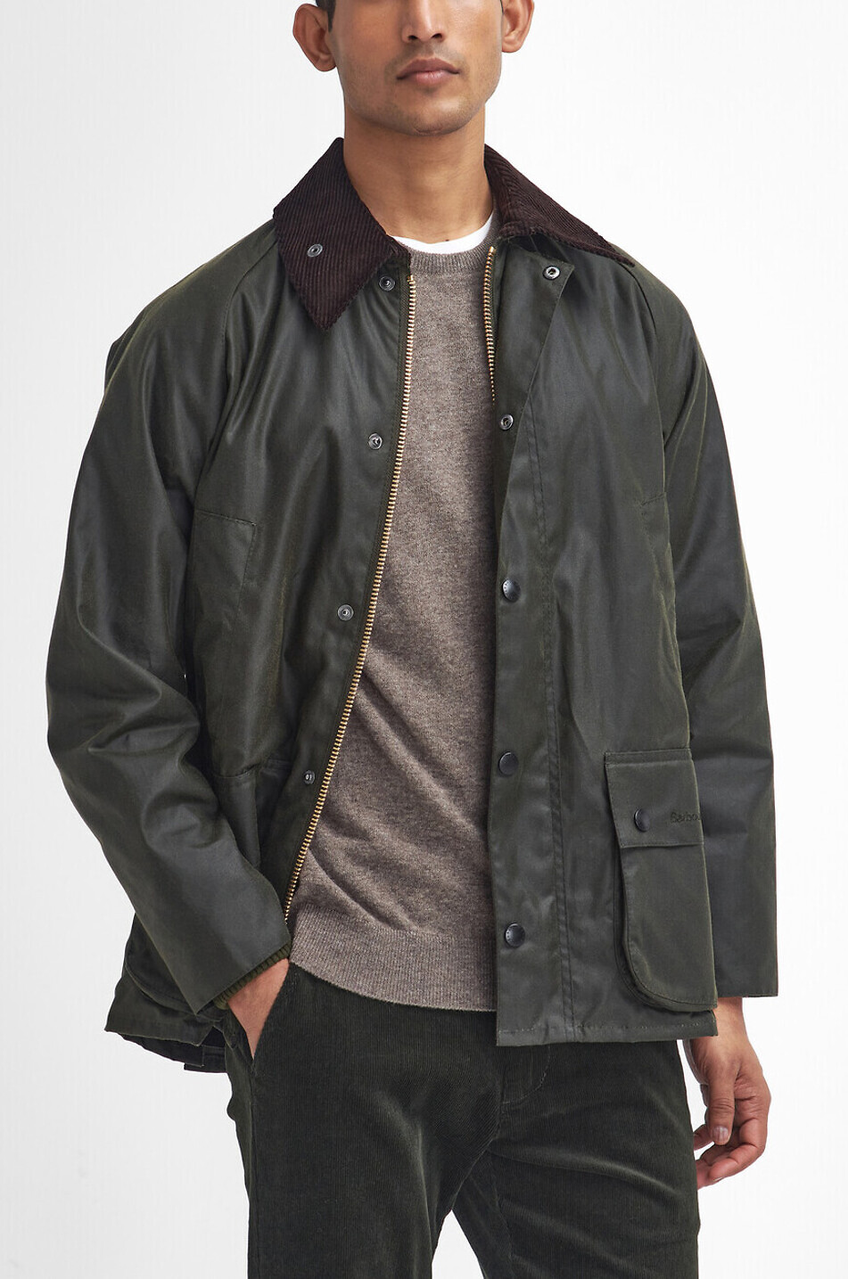 Bedale waxed canvas waterproof parka - BARBOUR - GREEN - Bongénie