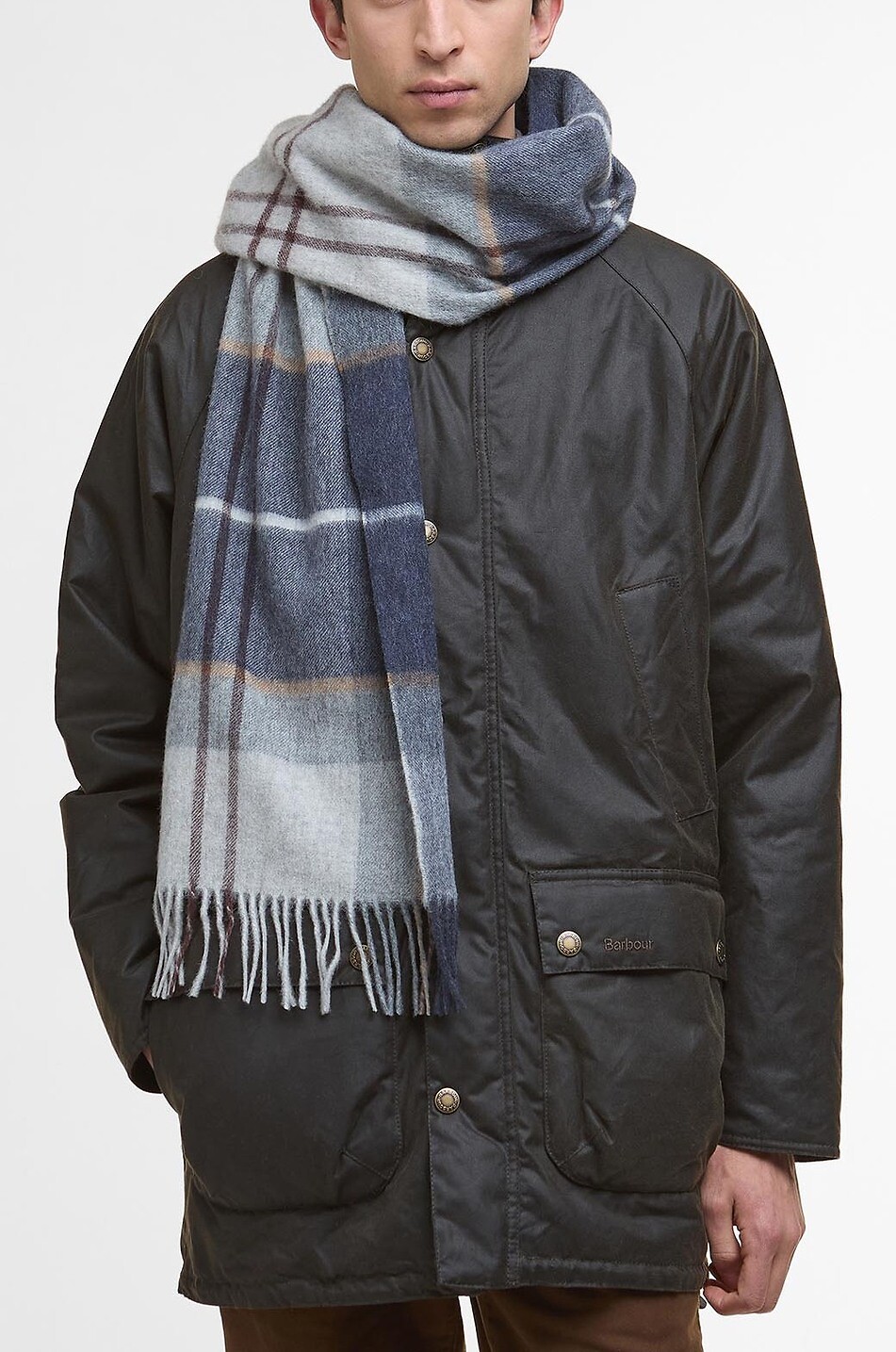 BARBOUR Écharpe rectangulaire en laine et cachemire tartan Carrbridge Homme MULTICOLORE 2