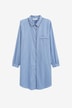 Chemise de nuit courte en popeline à rayures