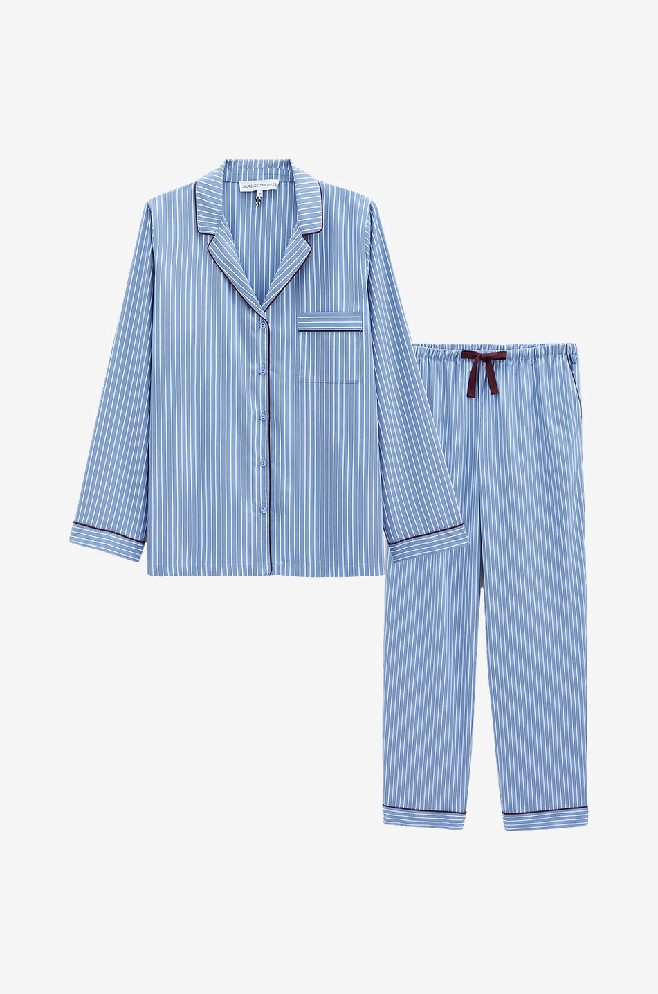 Ensemble pyjama en popeline à rayures