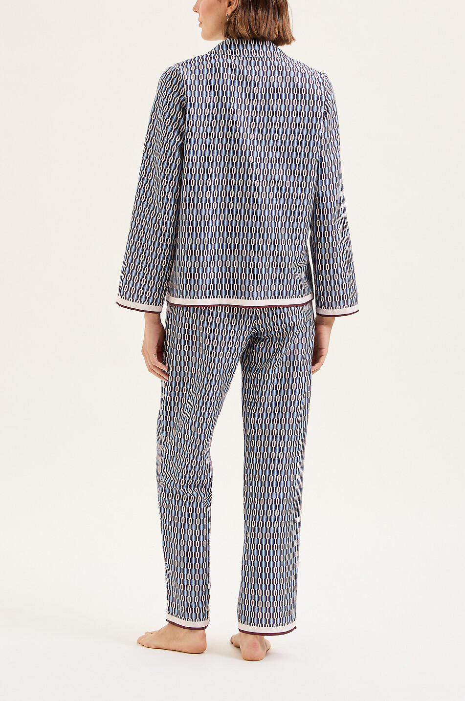 LAURENCE TAVERNIER Geometric print satin pyjamas Women MULTI COLOURED 3