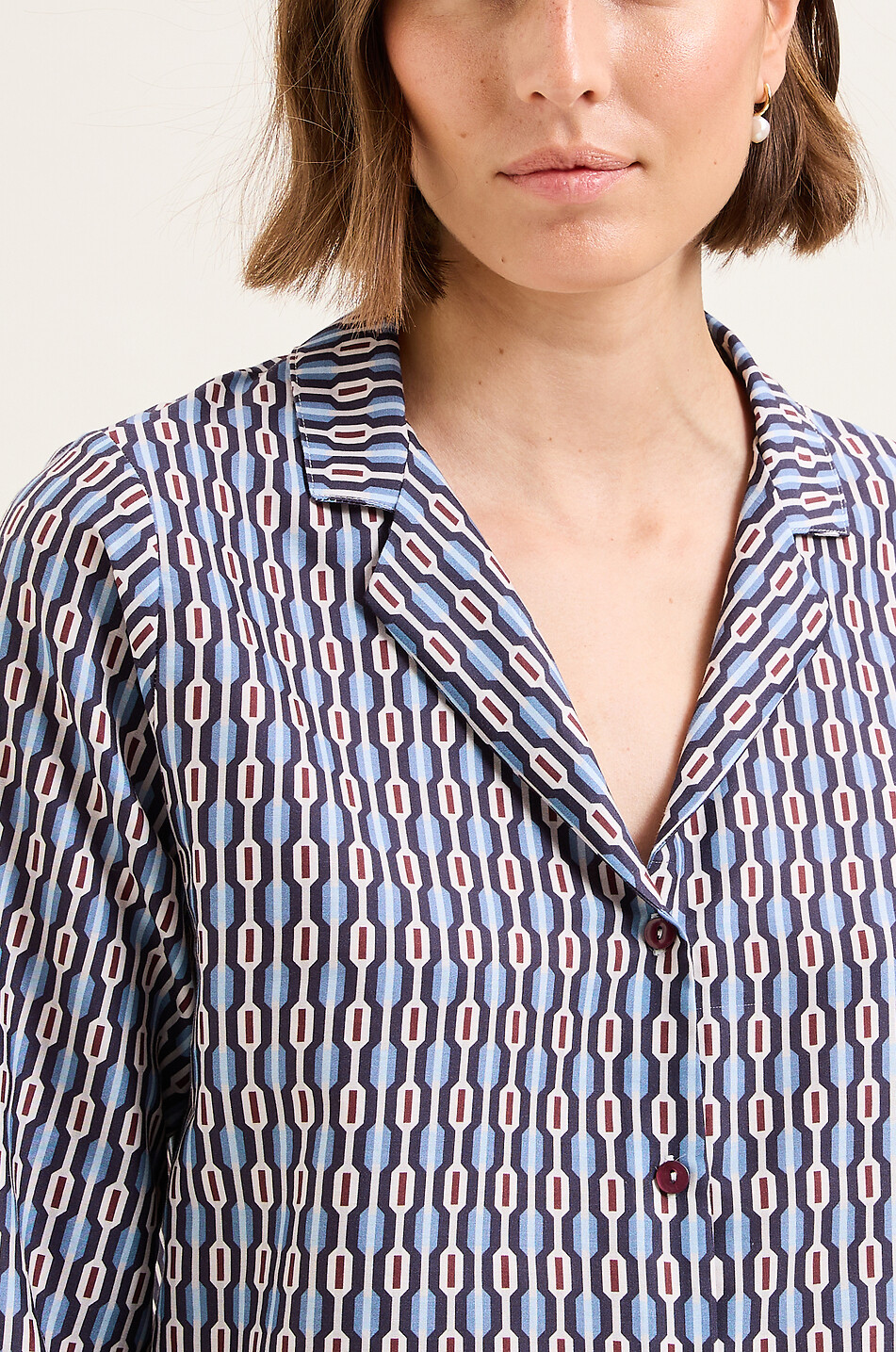 LAURENCE TAVERNIER Geometric print satin pyjamas Women MULTI COLOURED 5