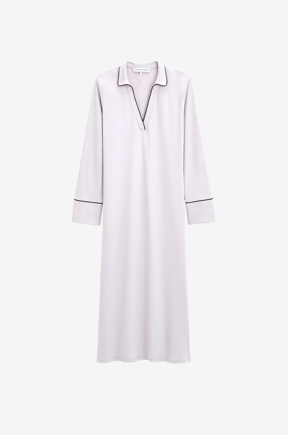 LAURENCE TAVERNIER Paola long polo collar nightdress Women EGGSHELL 1