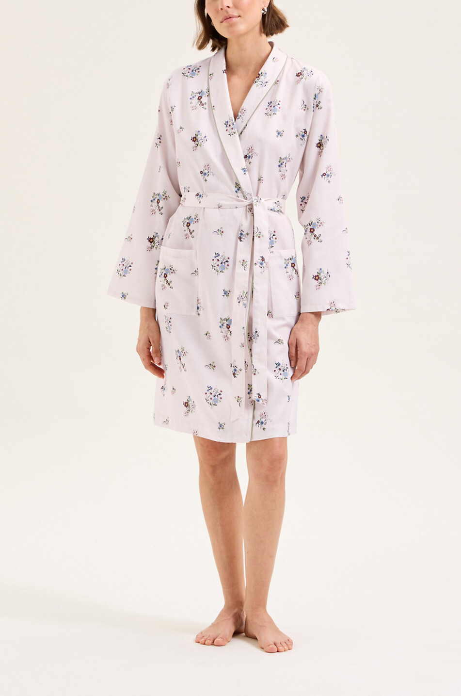 LAURENCE TAVERNIER Peignoir court en crêpe à motif floral Femme MULTICOLORE 2