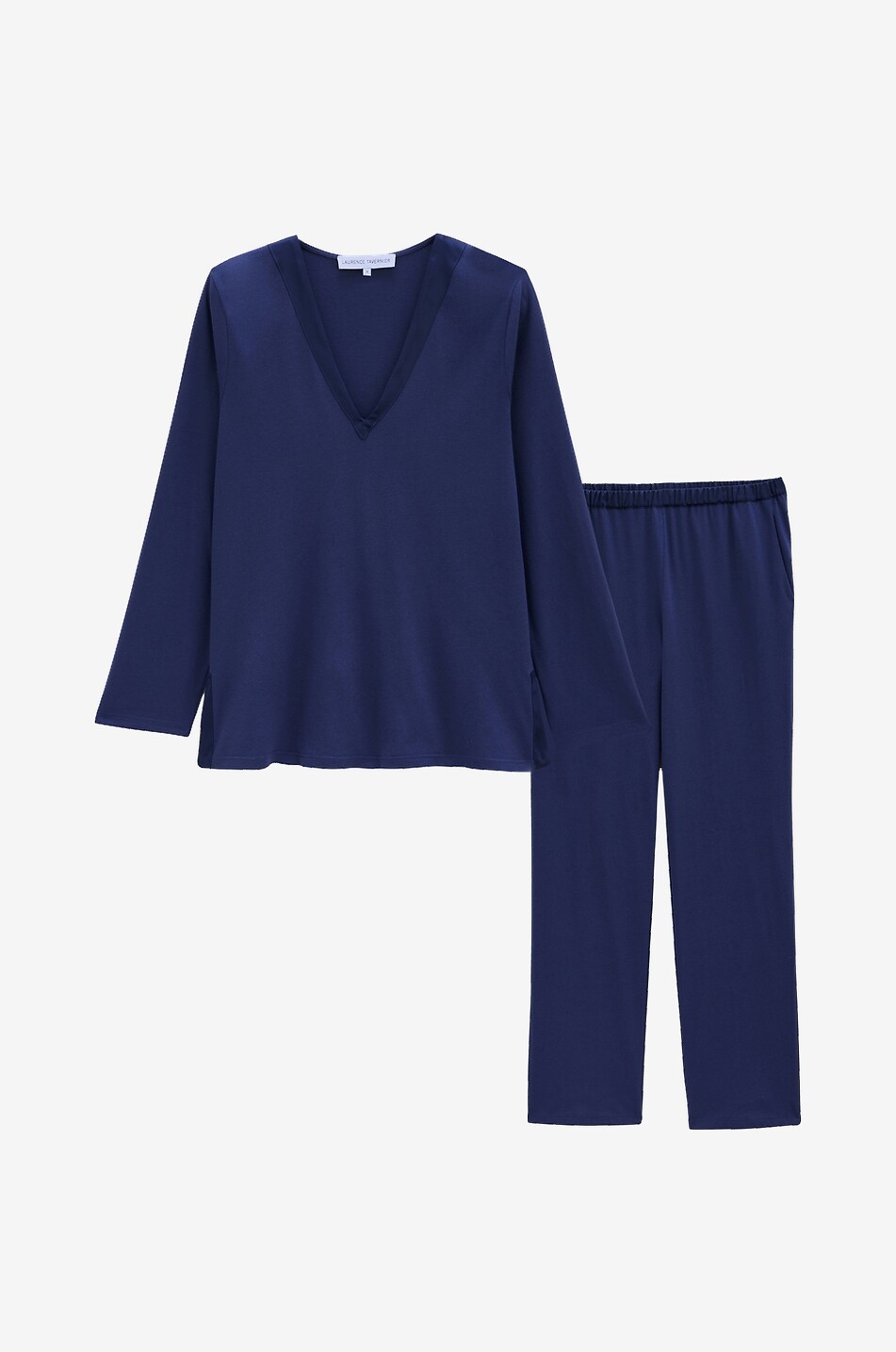 Pyjama à col v en jersey
