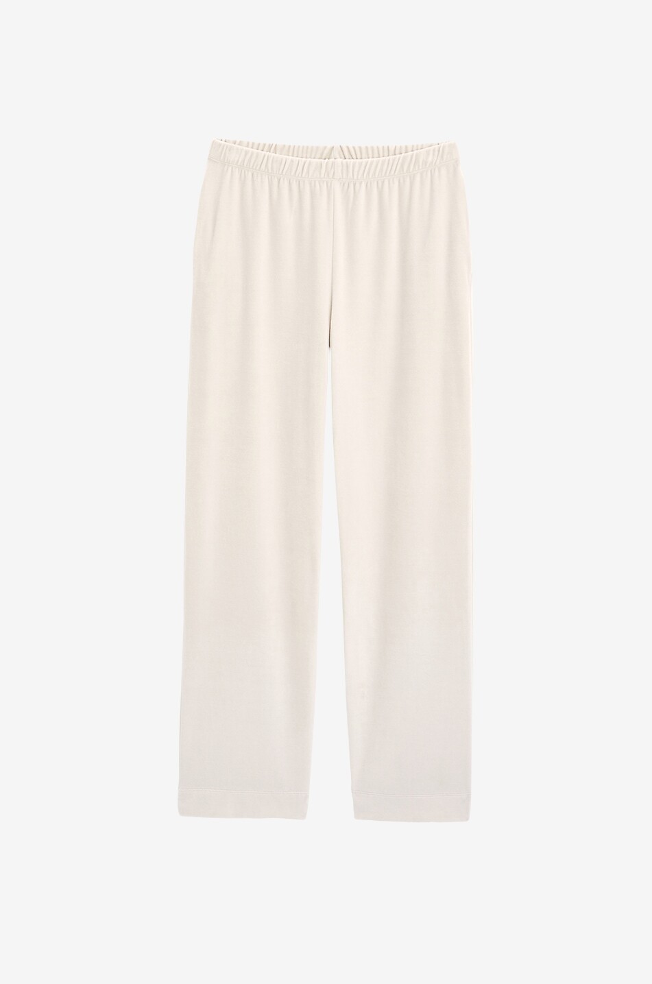 Pantalon droit en maille velours Lena