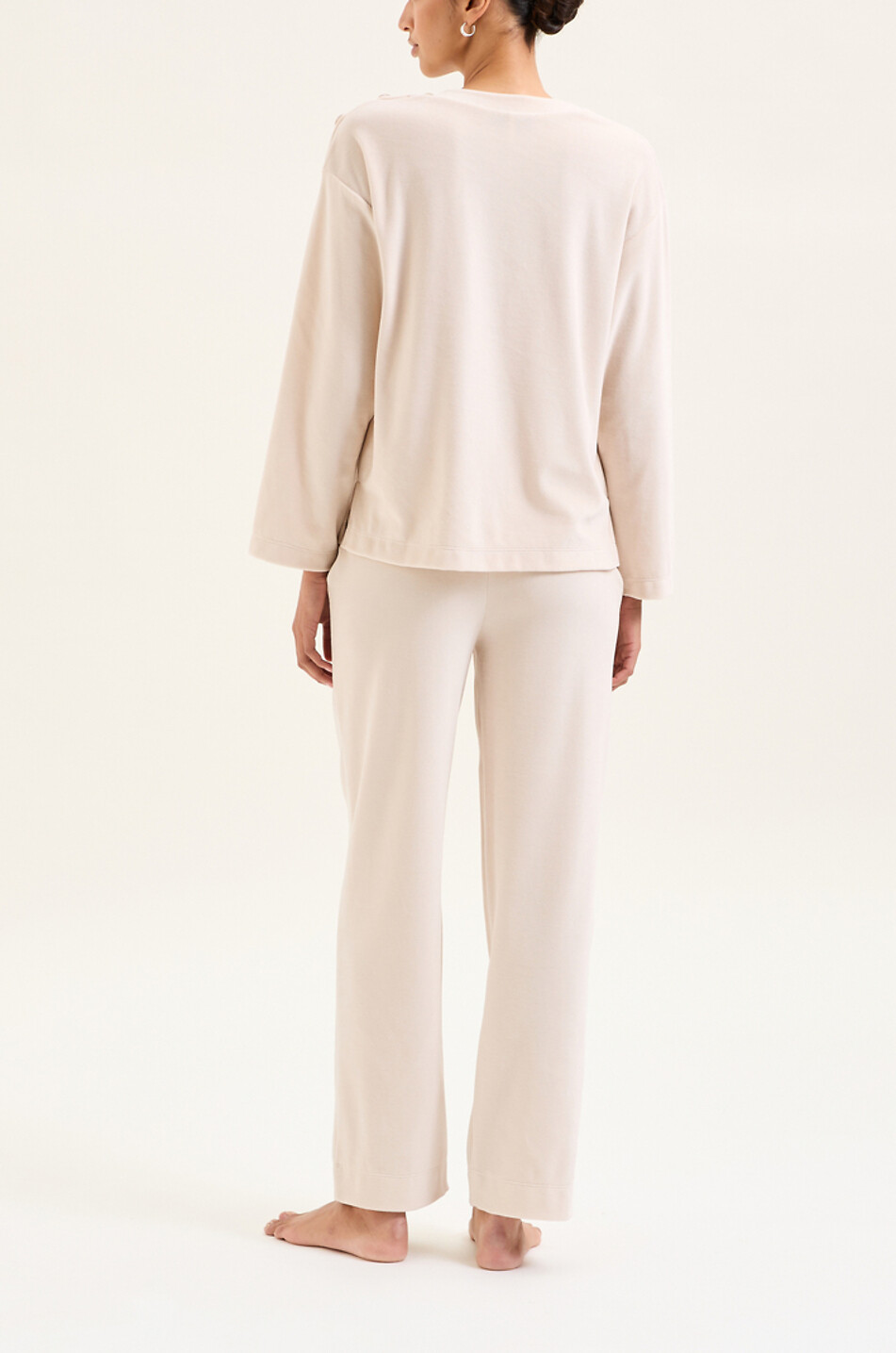 LAURENCE TAVERNIER Pantalon droit en maille velours Lena Femme BEIGE 3