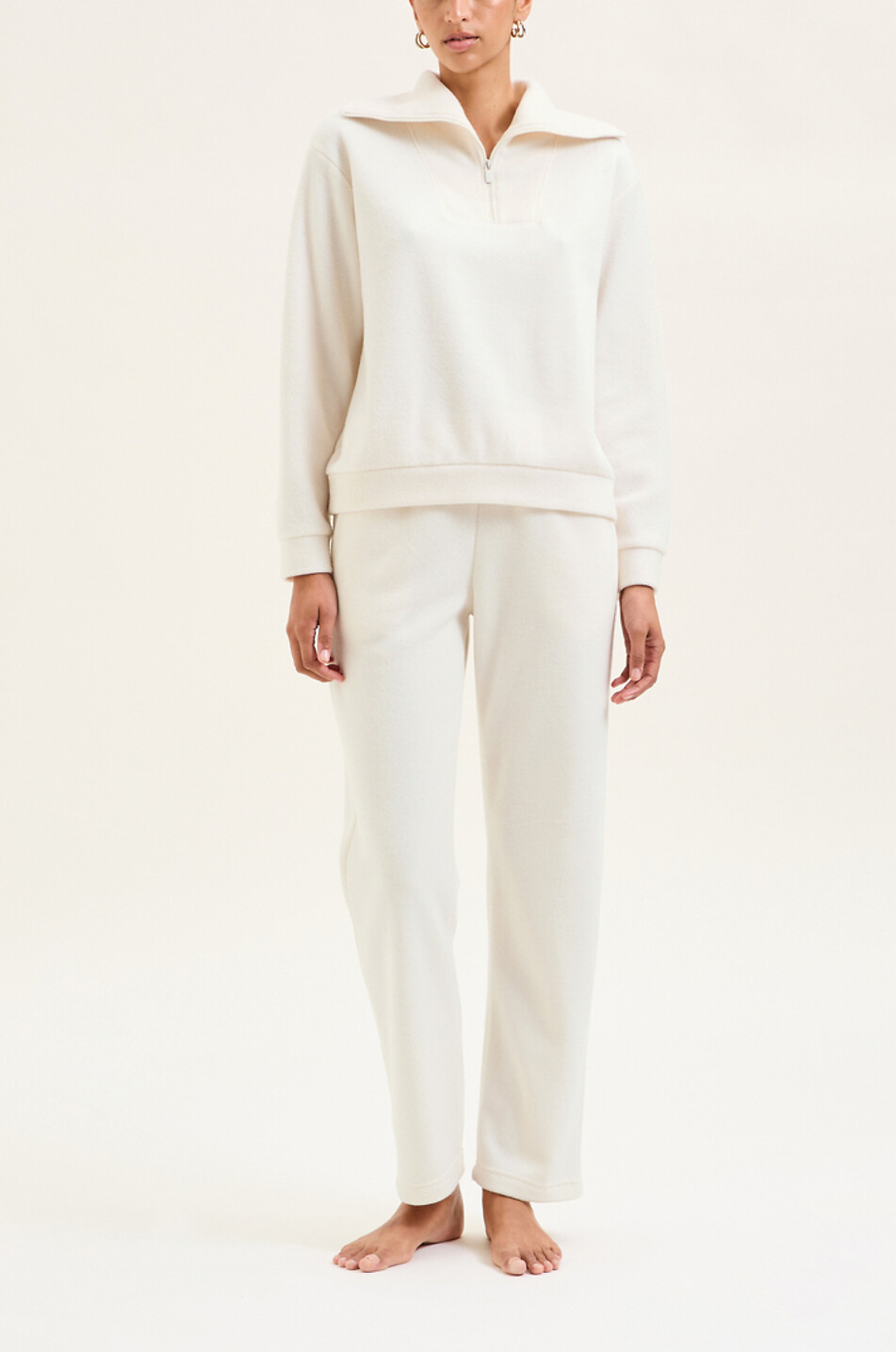 LAURENCE TAVERNIER Pantalon droit en polaire Louna Femme BLANC CASSE 2