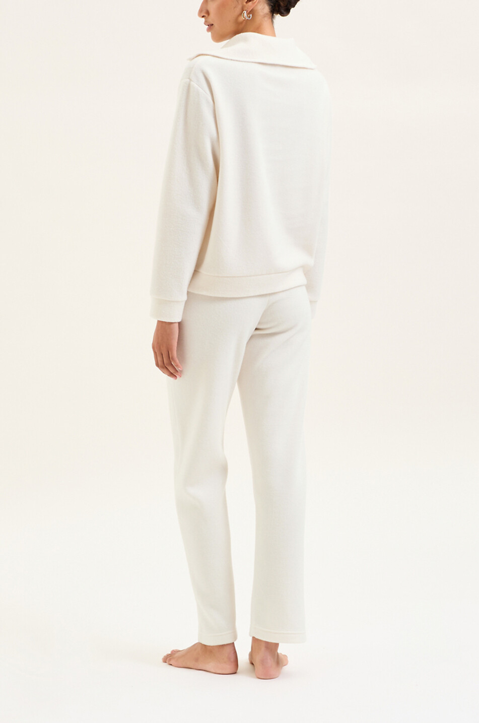 LAURENCE TAVERNIER Pantalon droit en polaire Louna Femme BLANC CASSE 3