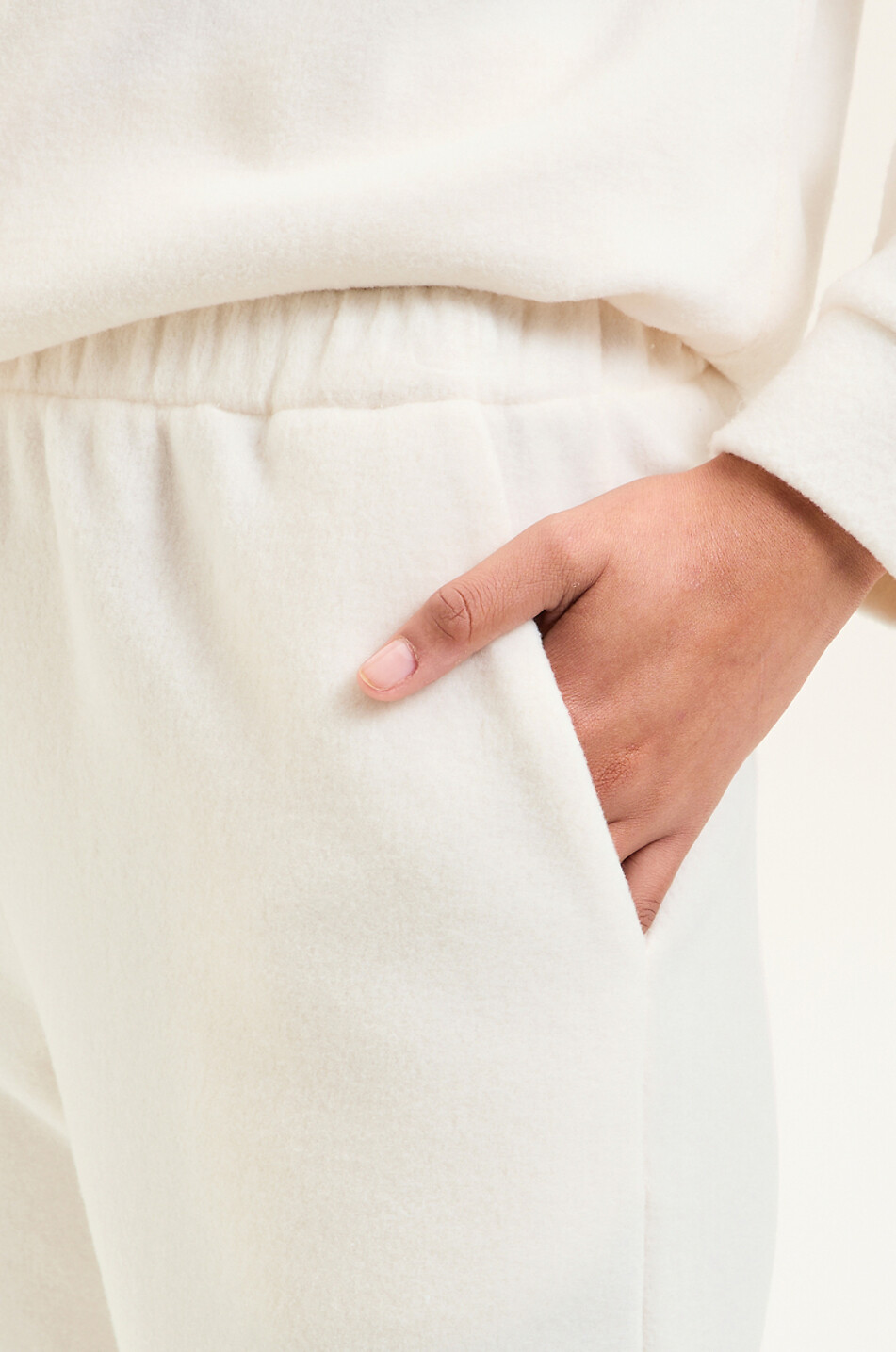 LAURENCE TAVERNIER Pantalon droit en polaire Louna Femme BLANC CASSE 4