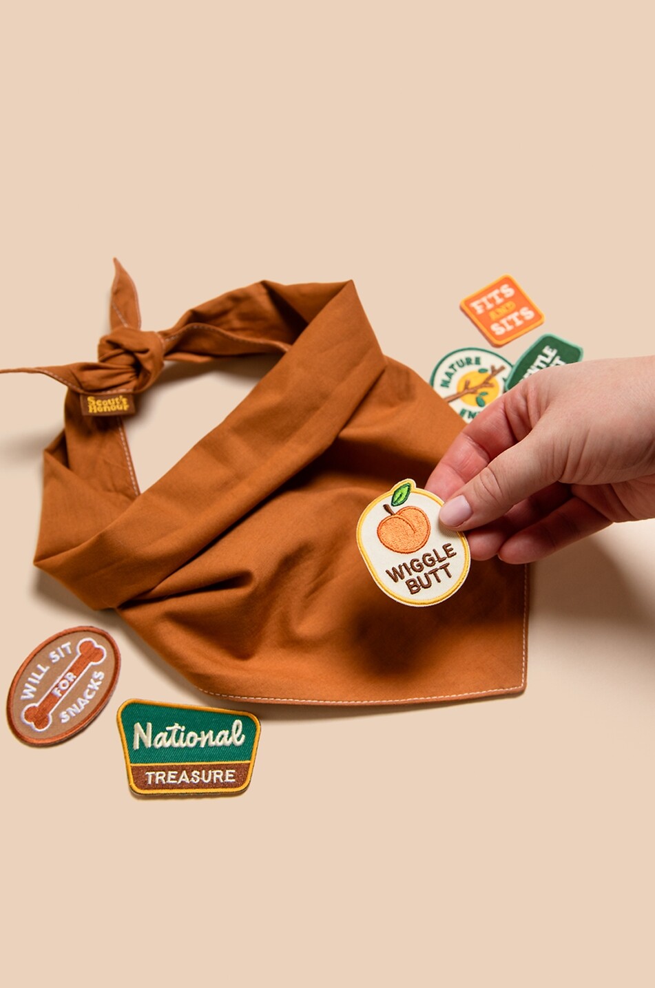 SCOUT'S HONOUR Hundehalstuch aus Premiumstoff 30 cm Haus DUNKELORANGE 2