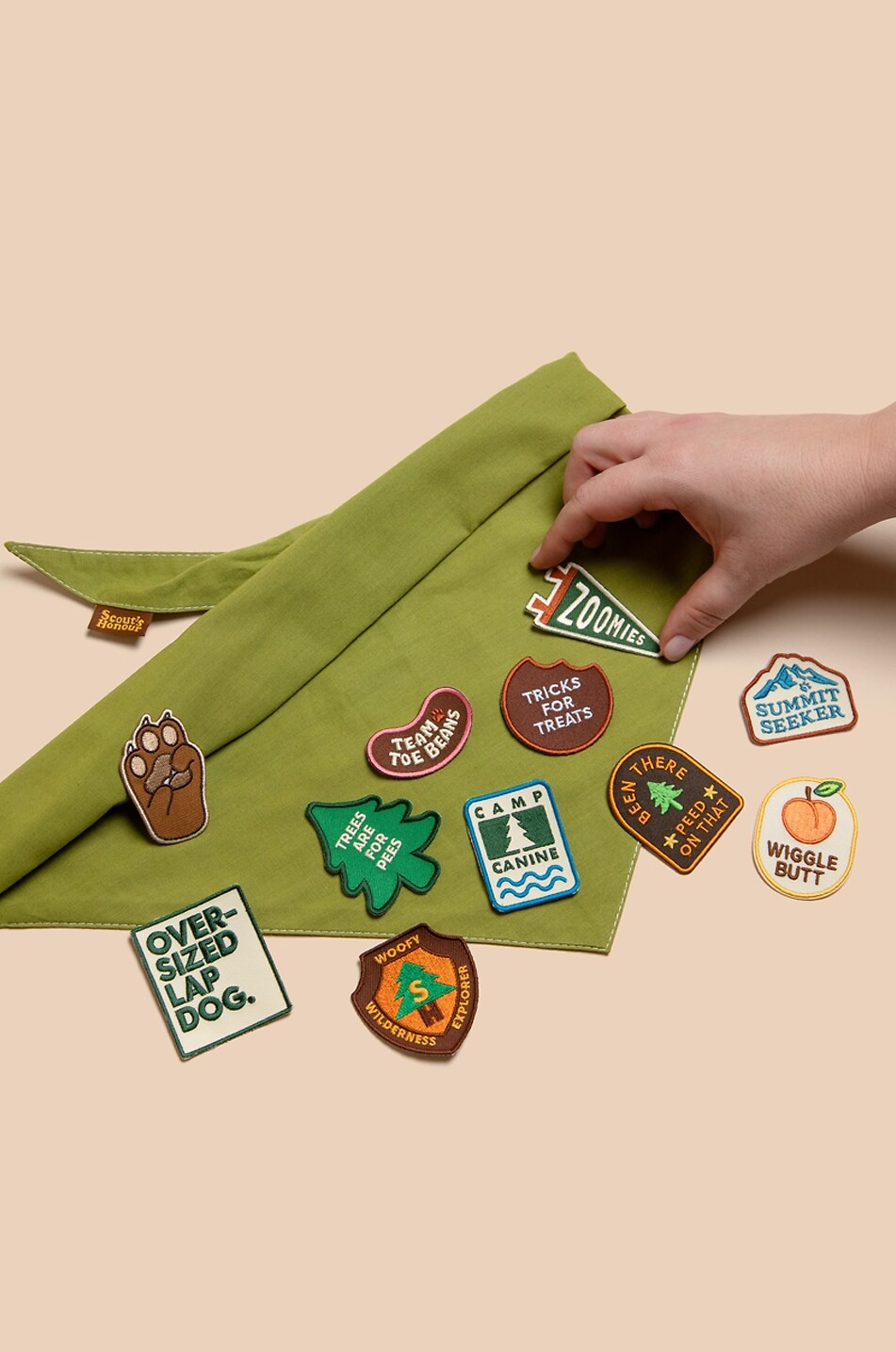 SCOUT'S HONOUR Hundehalstuch aus Premiumstoff 30 cm Haus GRÜN 3