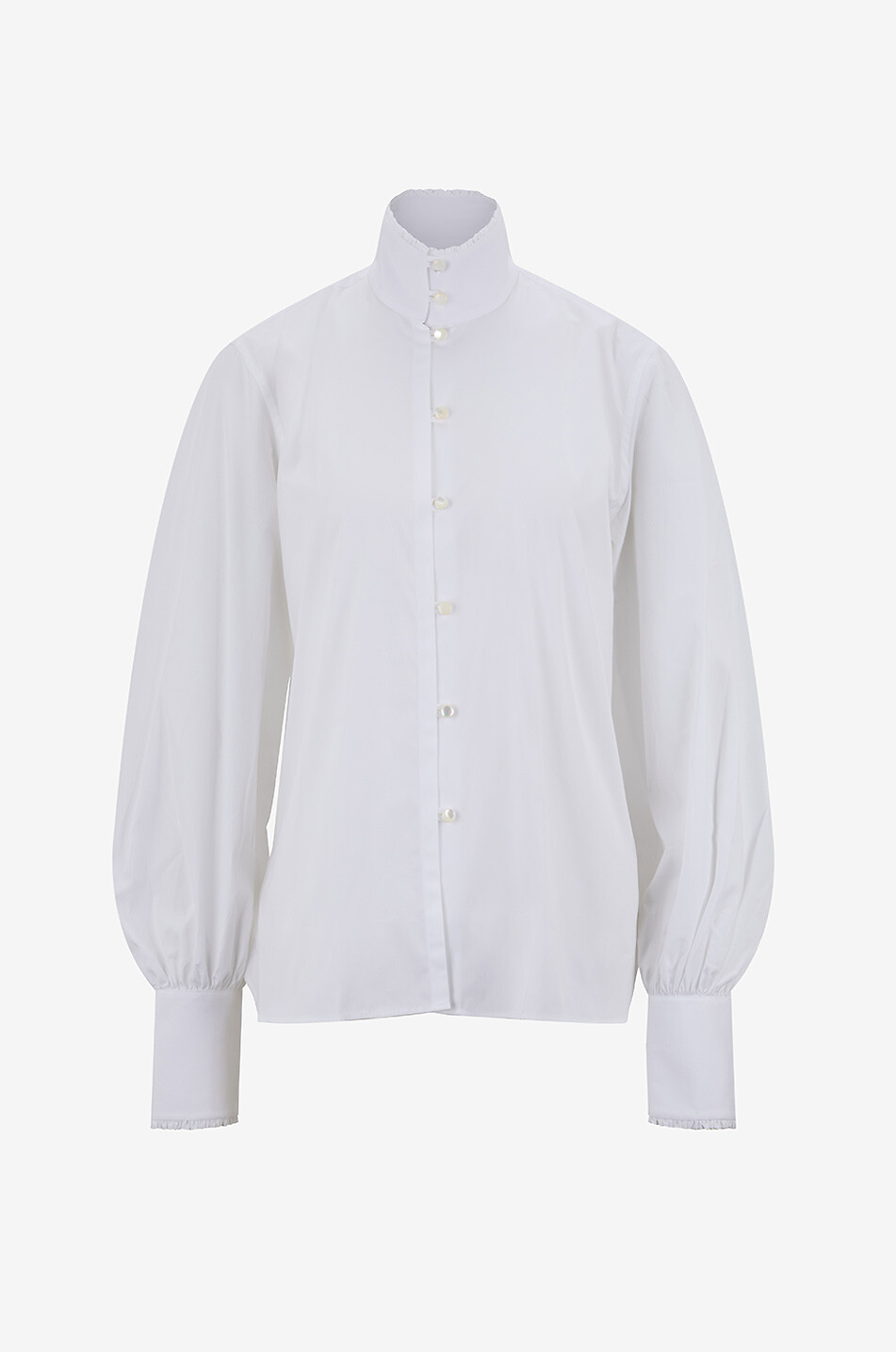 Chemise à col montant en popeline Précieuse BOURRIENNE PARIS X