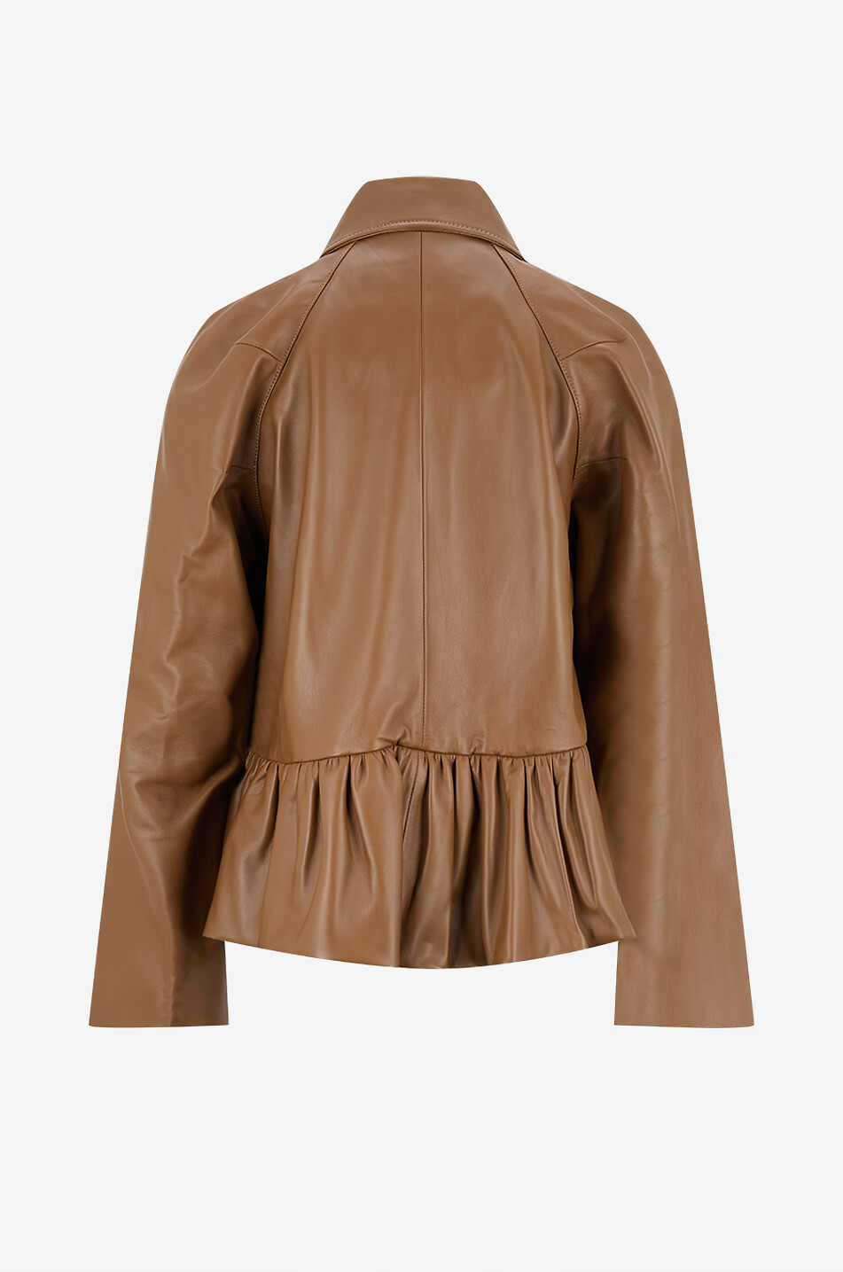 LIBEROWE Veste à basque en cuir nappa City Femme COGNAC 2