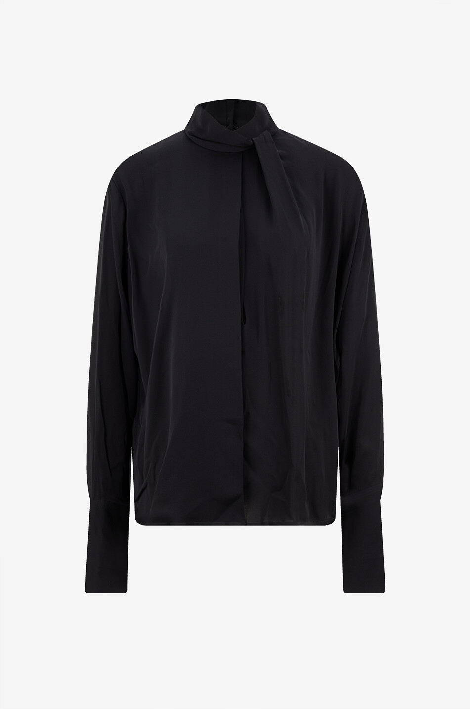 Blouse en georgette de soie à col V