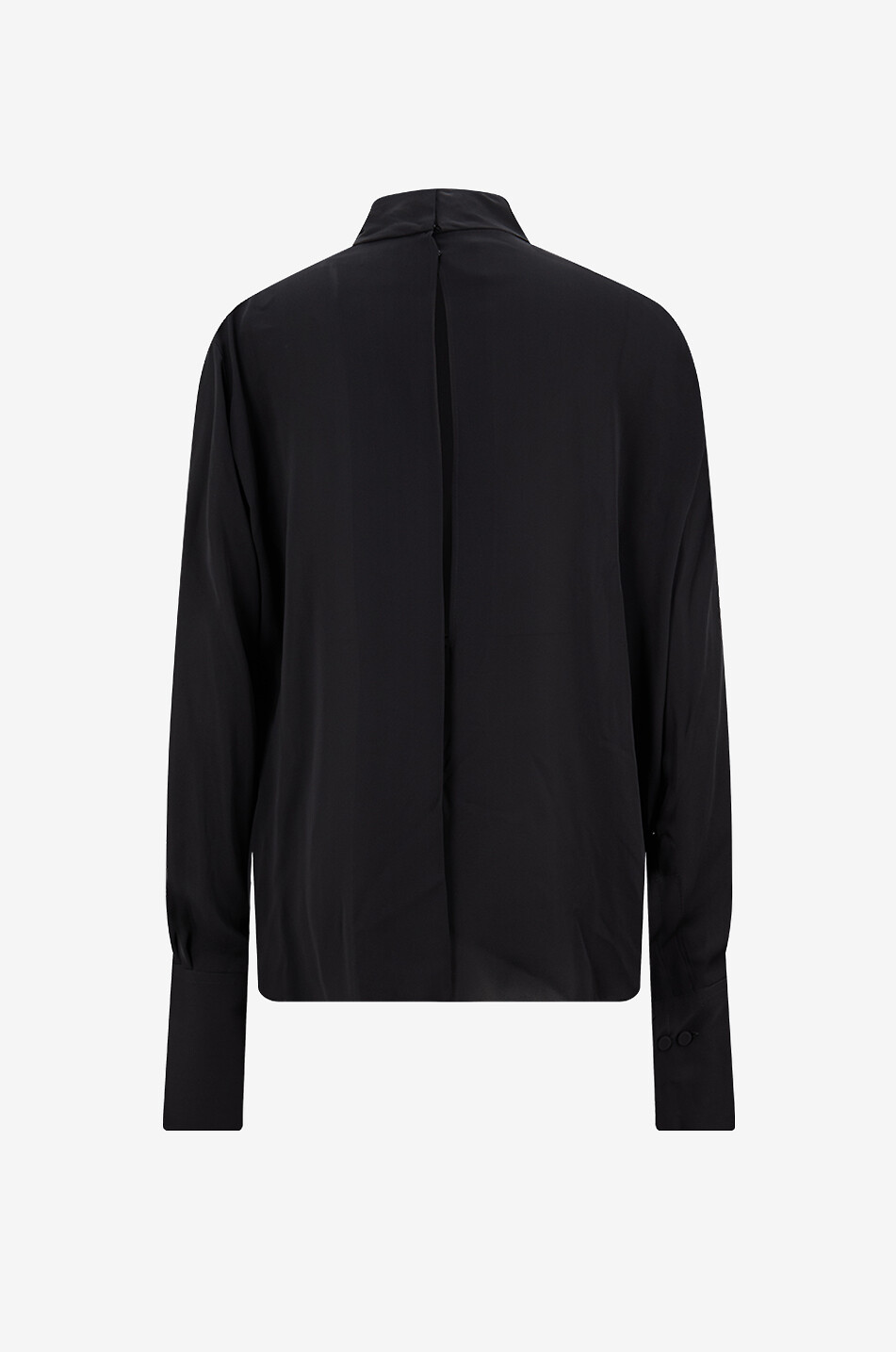 TOM FORD Blouse en georgette de soie à col V Femme NOIR 2