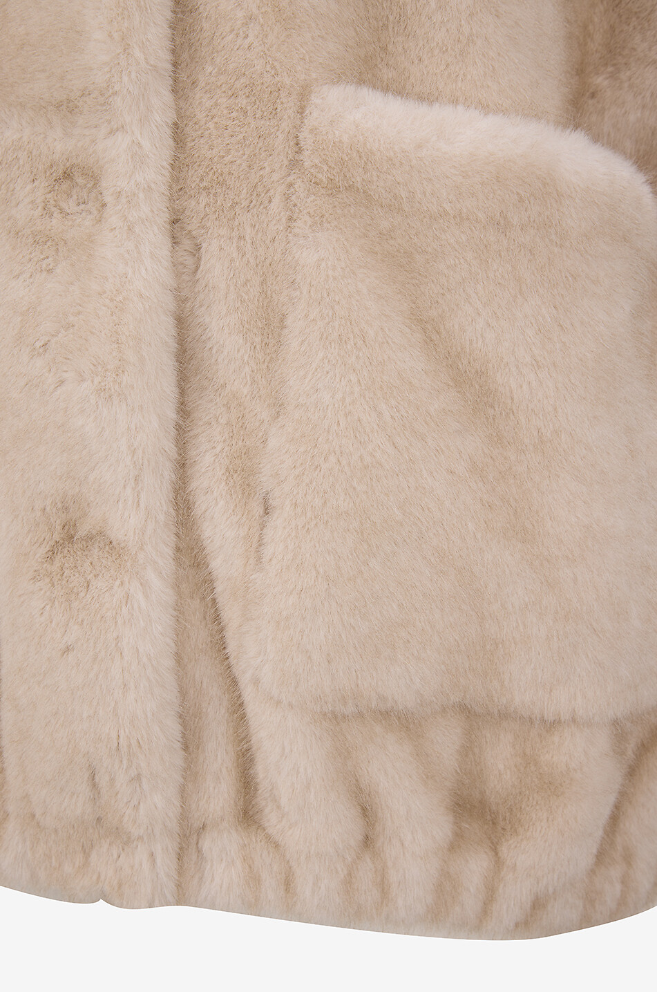 HEMISPHERE Kurze Kapuzenweste aus Kunstpelz Colee Damen Hellbeige 3