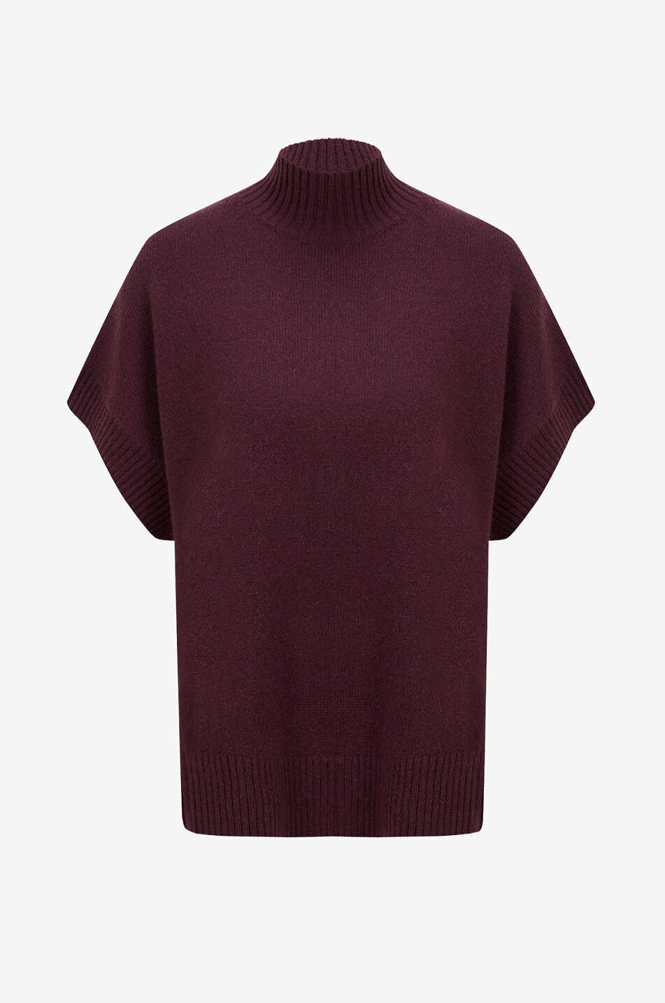 Sleeveless high-neck cashmere pullover