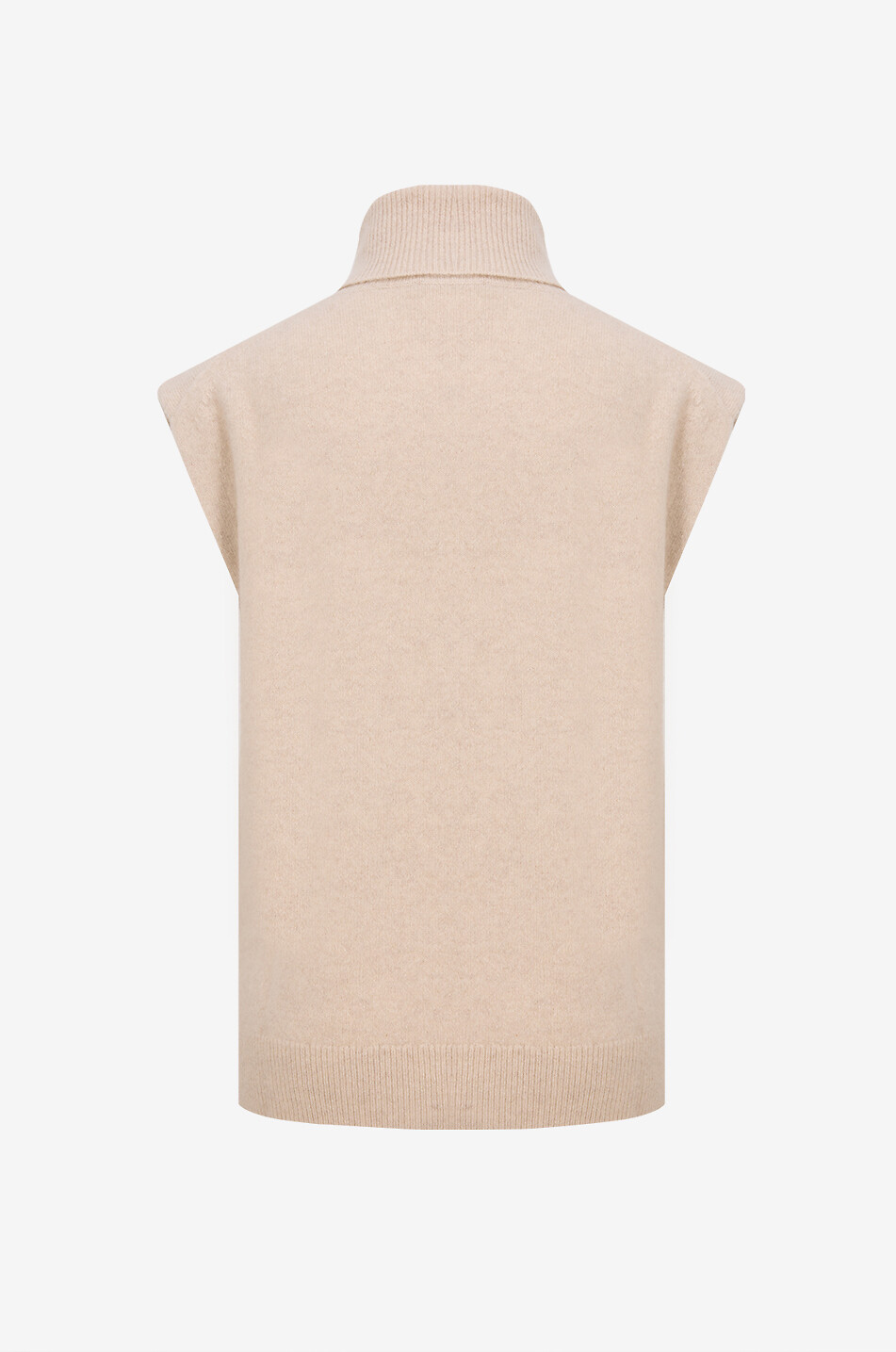 JOSEPH Pull sans manches à col roulé en cachemire Femme Beige clair 2