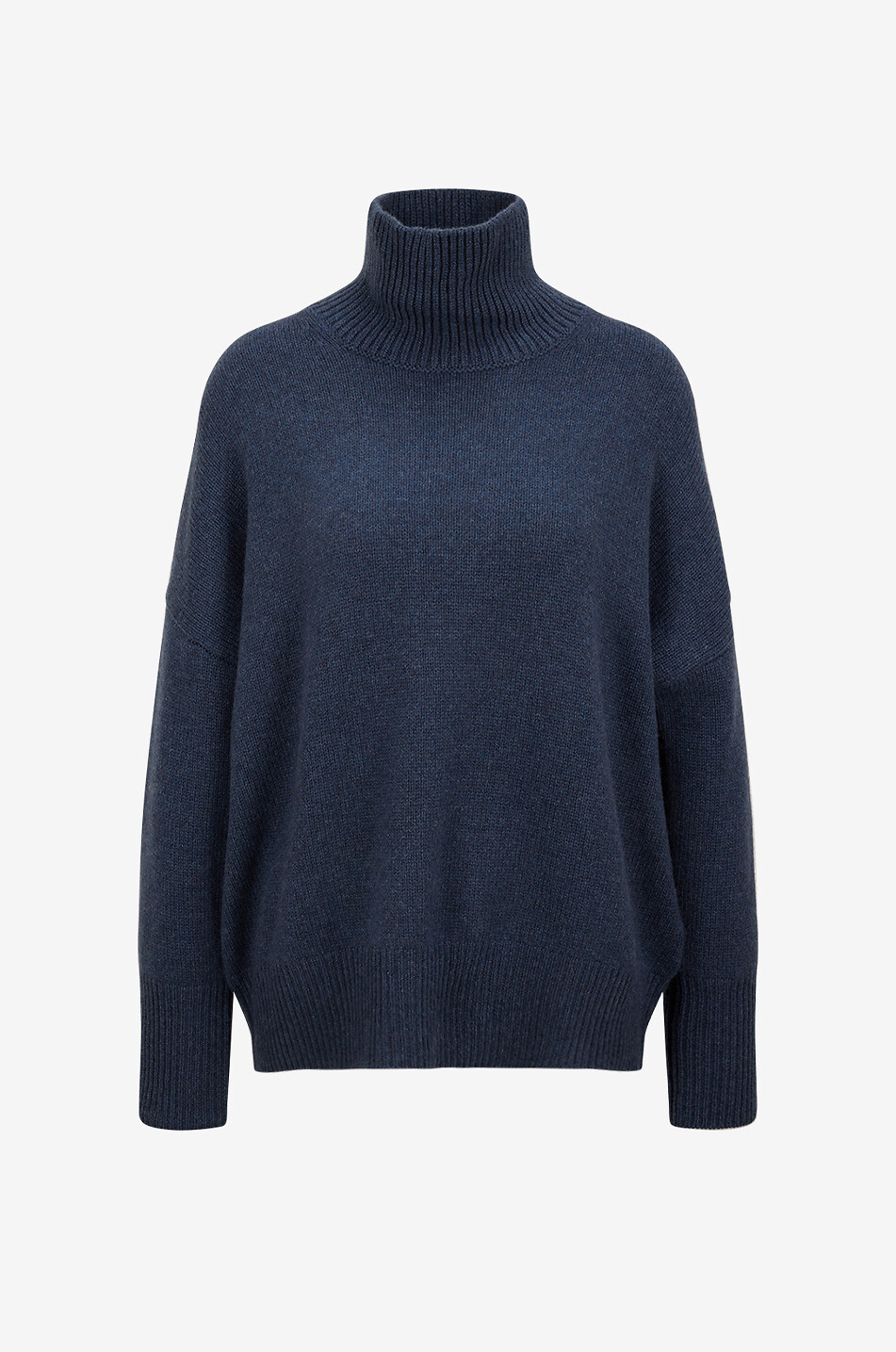 LISA YANG Heidi long oversized funnel neck cashmere jumper Women DARK BLUE 1