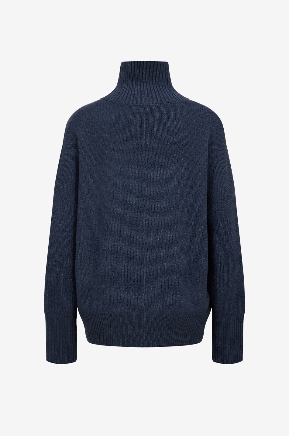 LISA YANG Heidi long oversized funnel neck cashmere jumper Women DARK BLUE 2