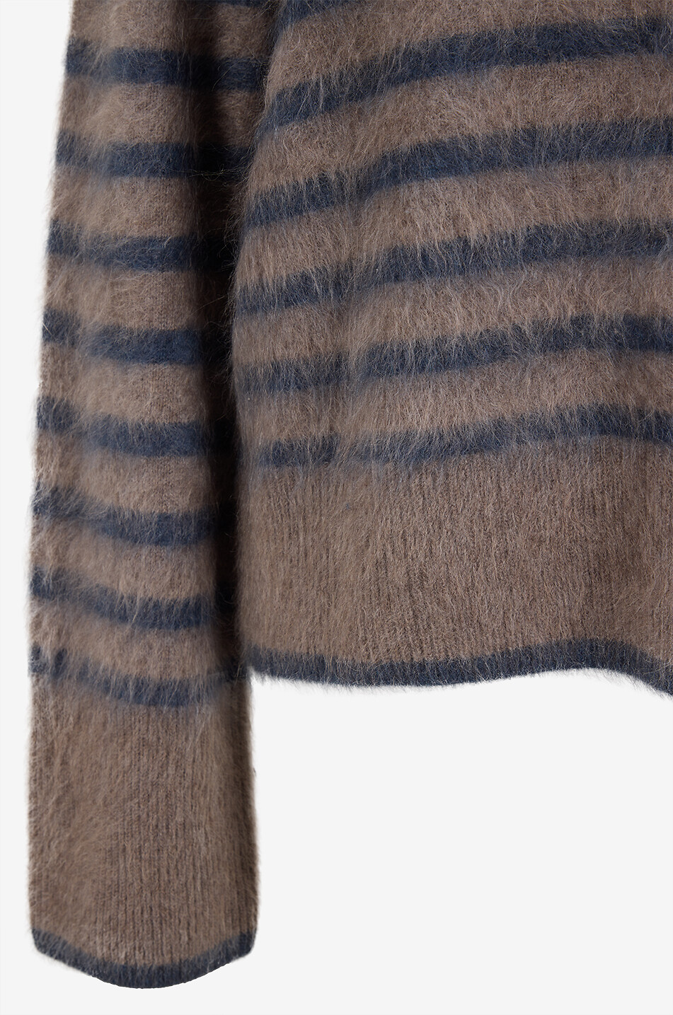 LISA YANG Pull en maille duveteuse à col roulé Floren Stripes Femme MULTICOLORE 3