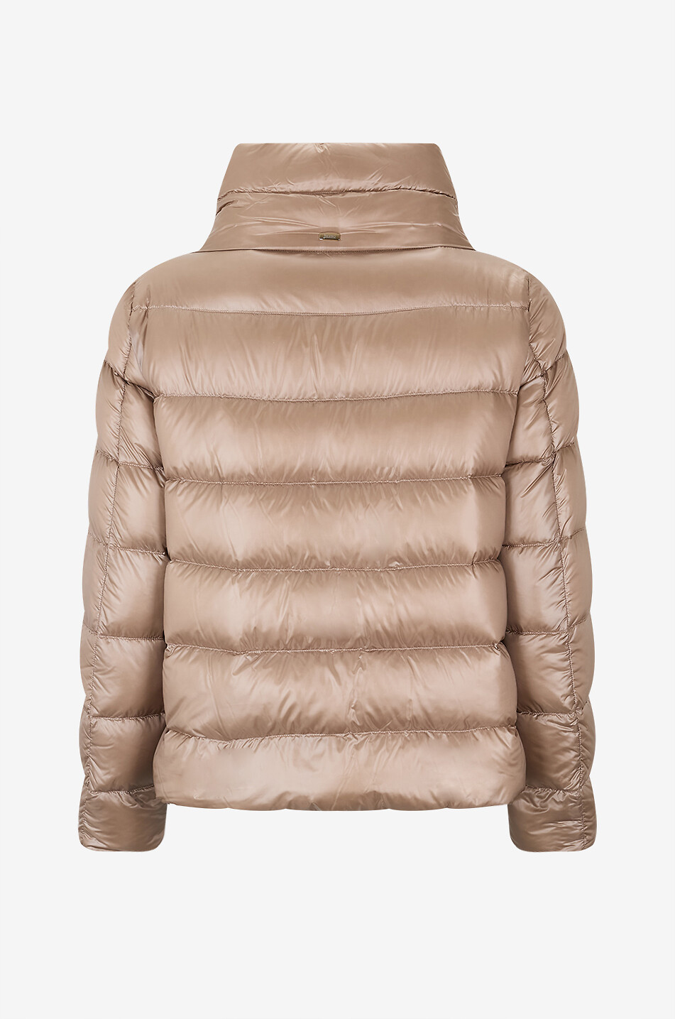 HERNO Kurze Daunenjacke aus satiniertem Technomaterial Damen BRAUN 2