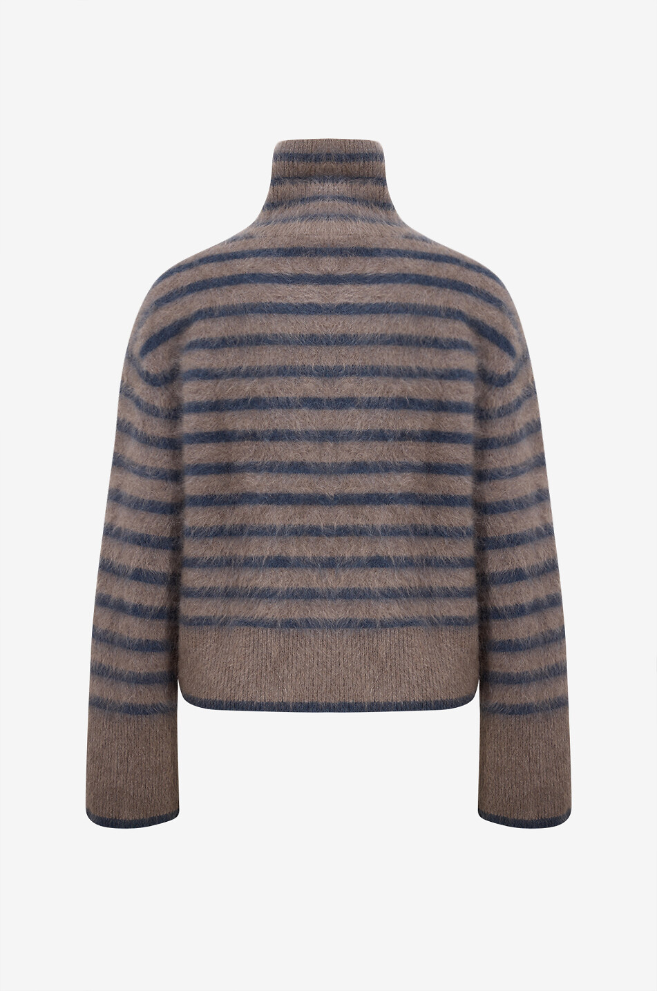 LISA YANG Pull en maille duveteuse à col roulé Floren Stripes Femme MULTICOLORE 2