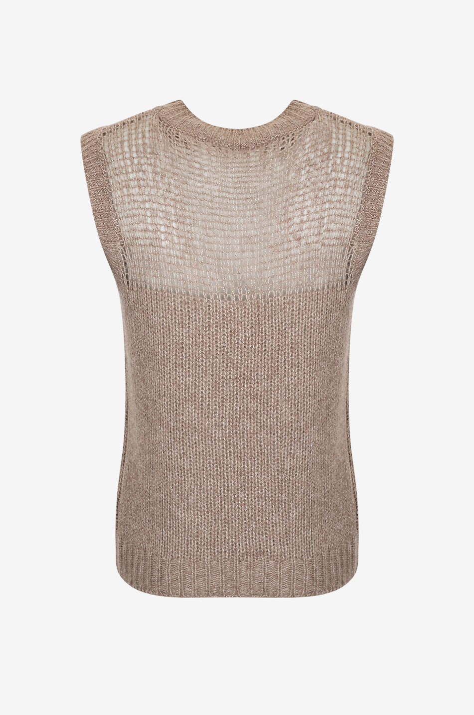 LISA YANG Top sans manches en maille Darcia Femme MARRON 2