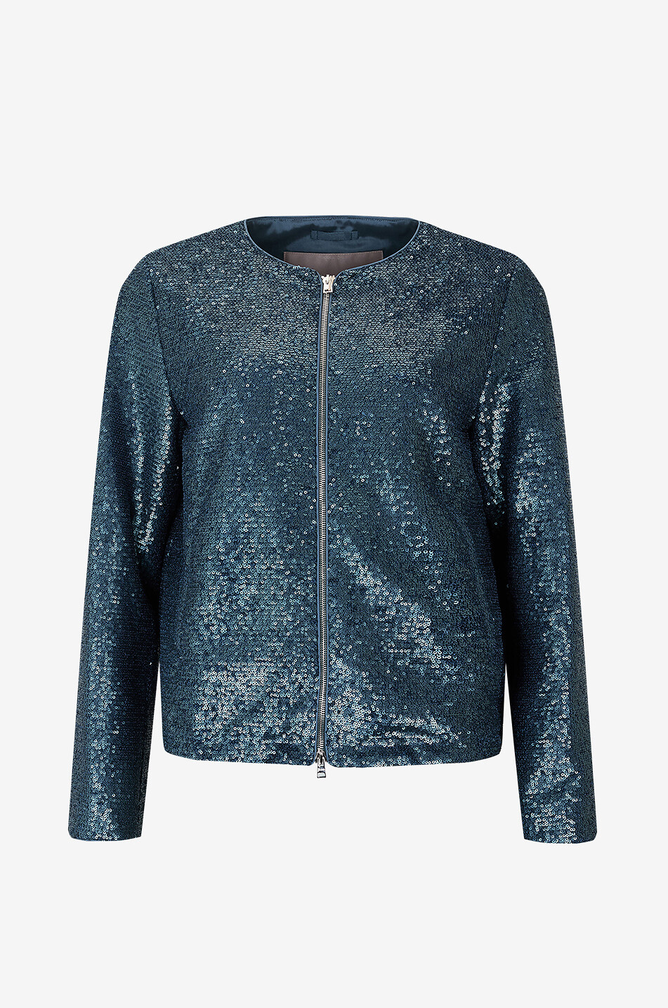 HERNO Resort lightweight short sequin jacket Women DARK BLUE 1