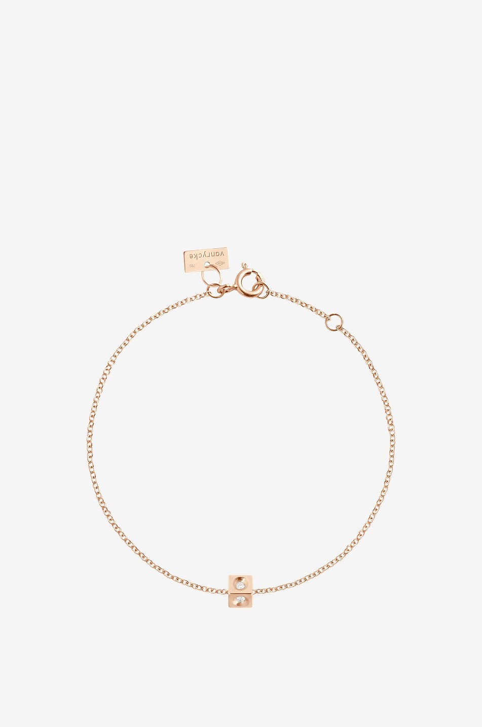 VANRYCKE Cubix pink gold and diamond bracelet Women PINK 1