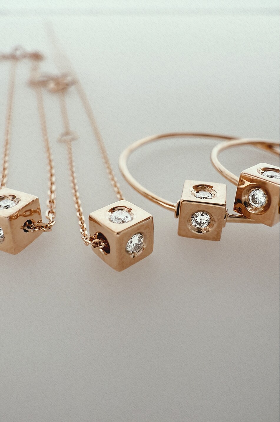 VANRYCKE Cubix pink gold and diamond bracelet Women PINK 2