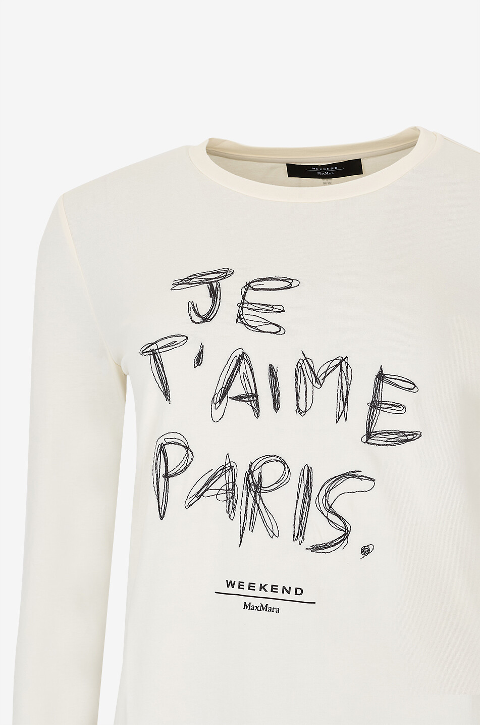 WEEKEND MAX MARA Renoir embroidered jersey crew neck bodysuit Women Medium beige 3