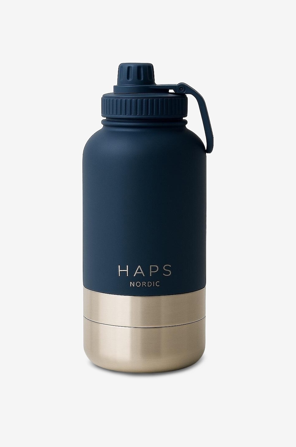HAPS NORDIC Haps Go water bottle with snack containers - 900 ml Home DARK BLUE 1