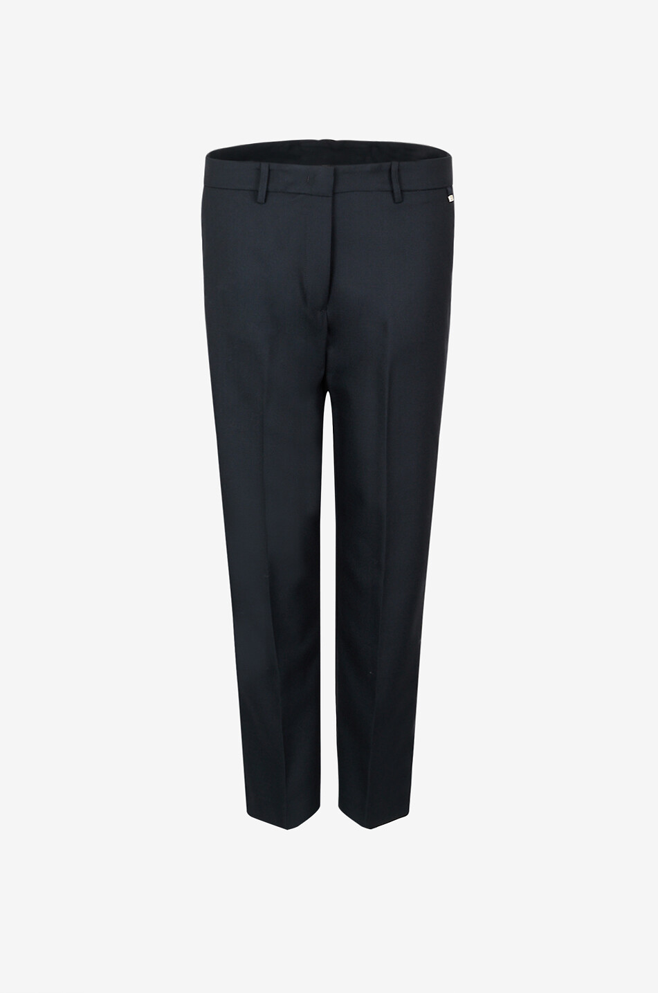 HERNO Gerade Hose aus fliessendem Wollköper Damen SCHWARZ 1