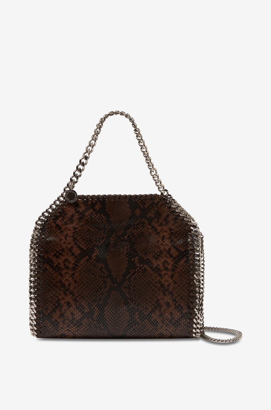 STELLA McCARTNEY Falabella Saffiano leather rectangular shoulder bag Women BROWN 1